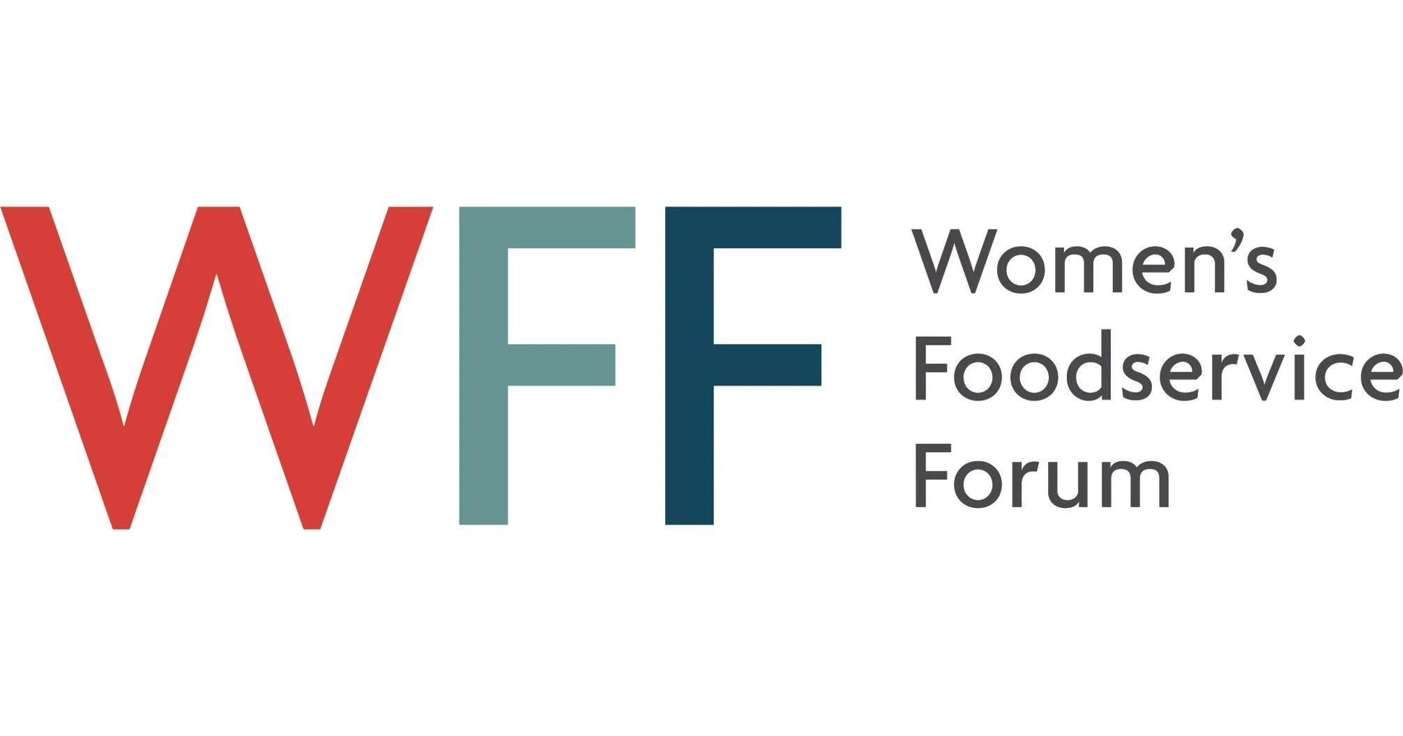 Logo with the letters "WFF" and the text "Women's Foodservice Forum" in different colors.