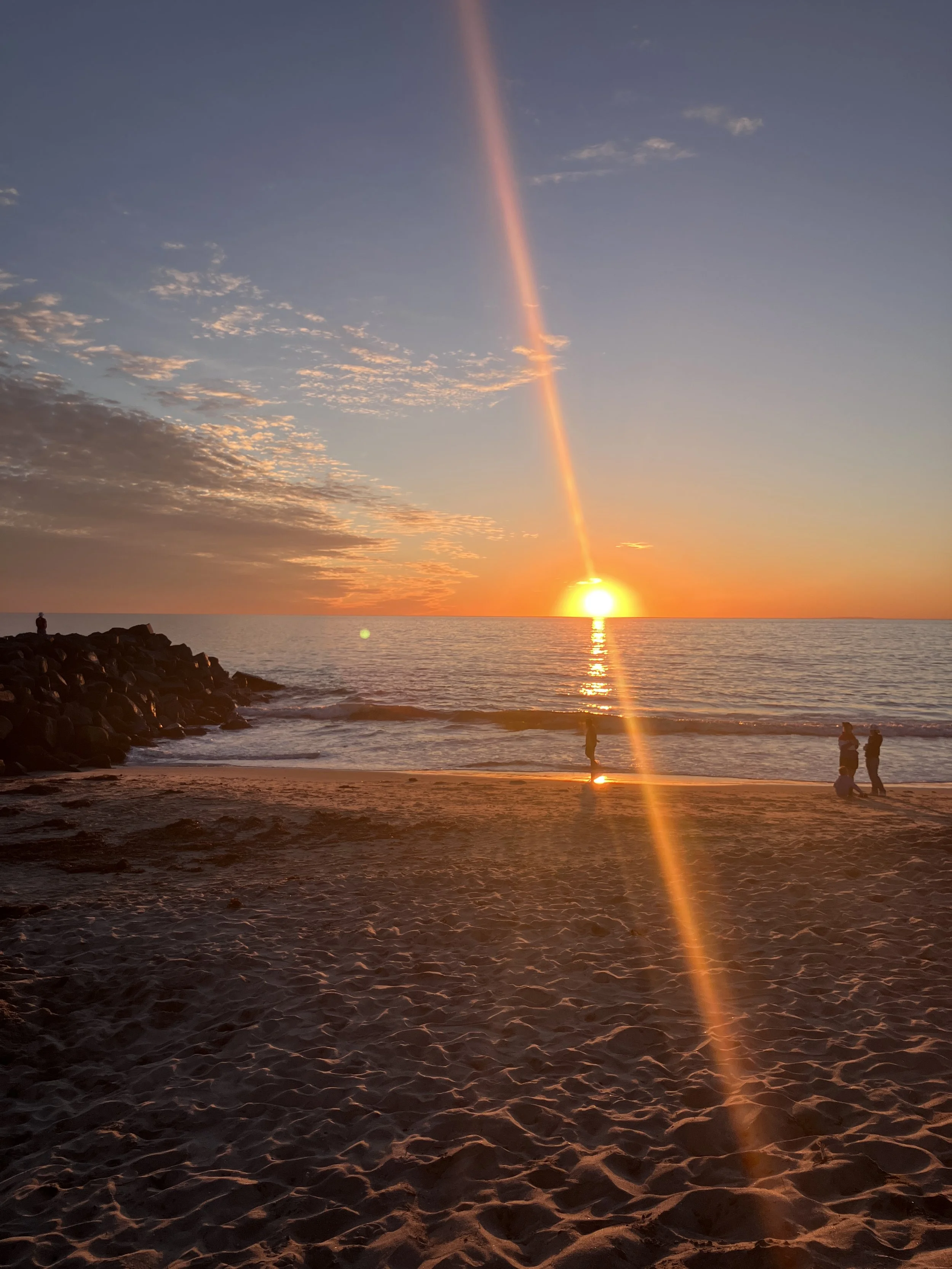 Sunset along the coast in Carlsbad, California