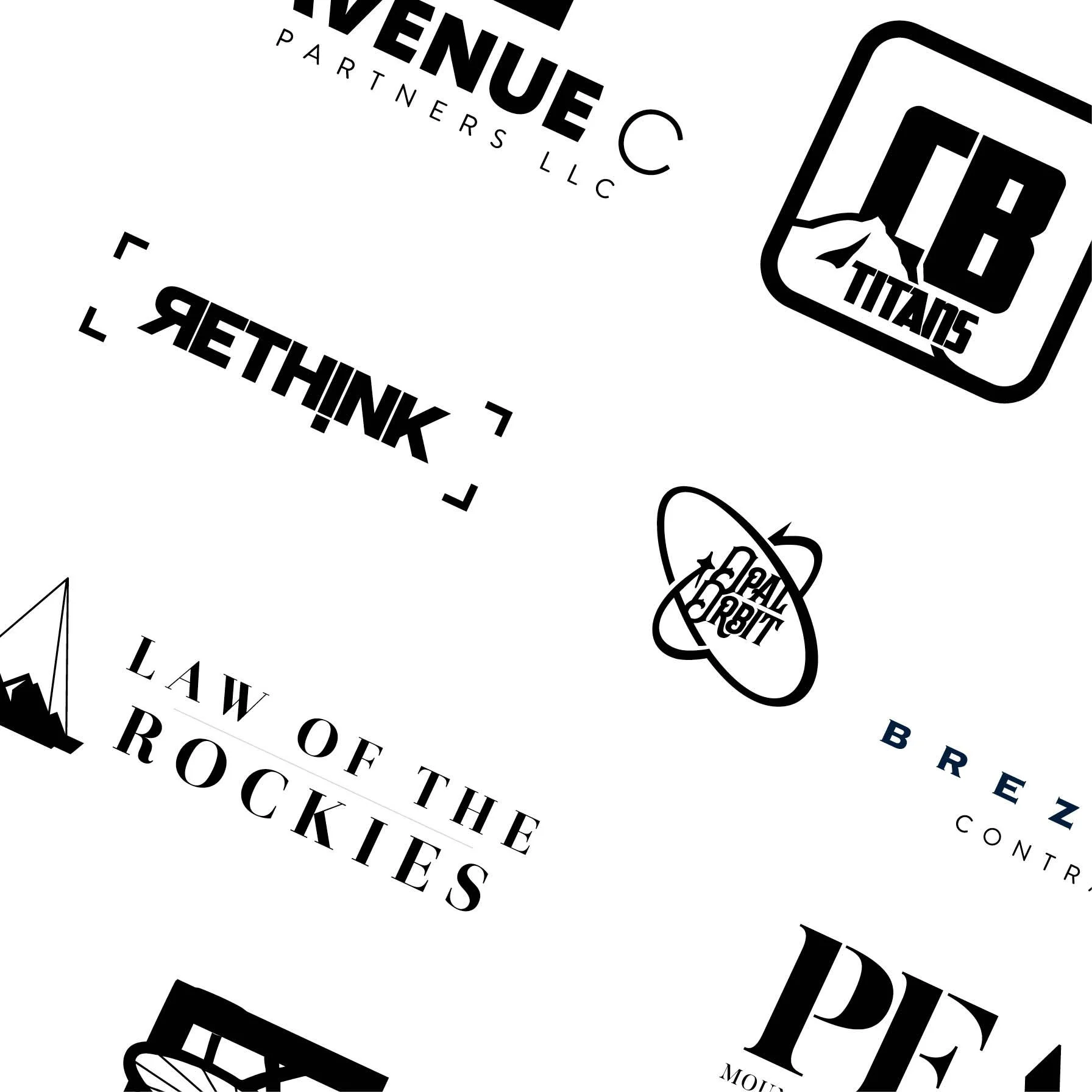 Black and white graphic design featuring logo of a bubble tea franchise with text "BUBBLE TEA TITANS" inside a stylized planet logo, and other text including "WE VENDUE" and a partially visible phrase "I REALLY THINK I NEED A BREAK".