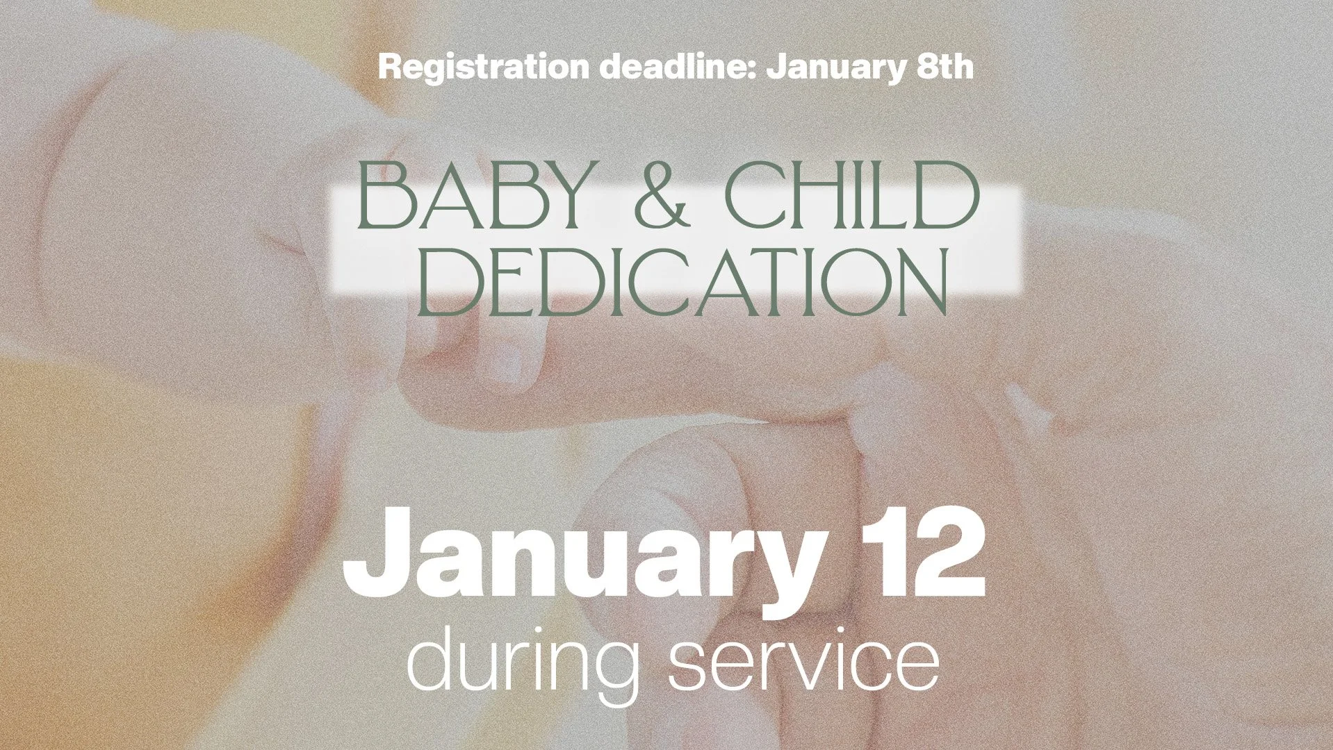 Baby/Child Dedications