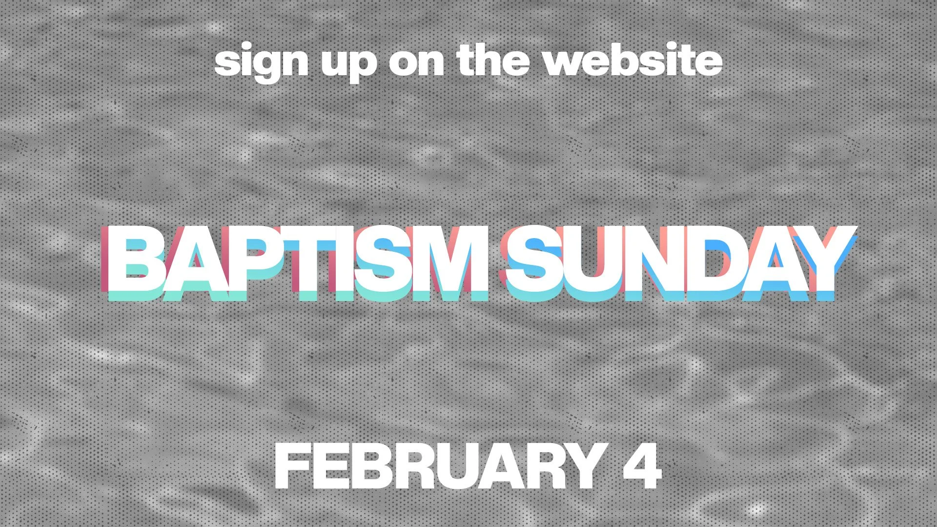 Baptism Sunday