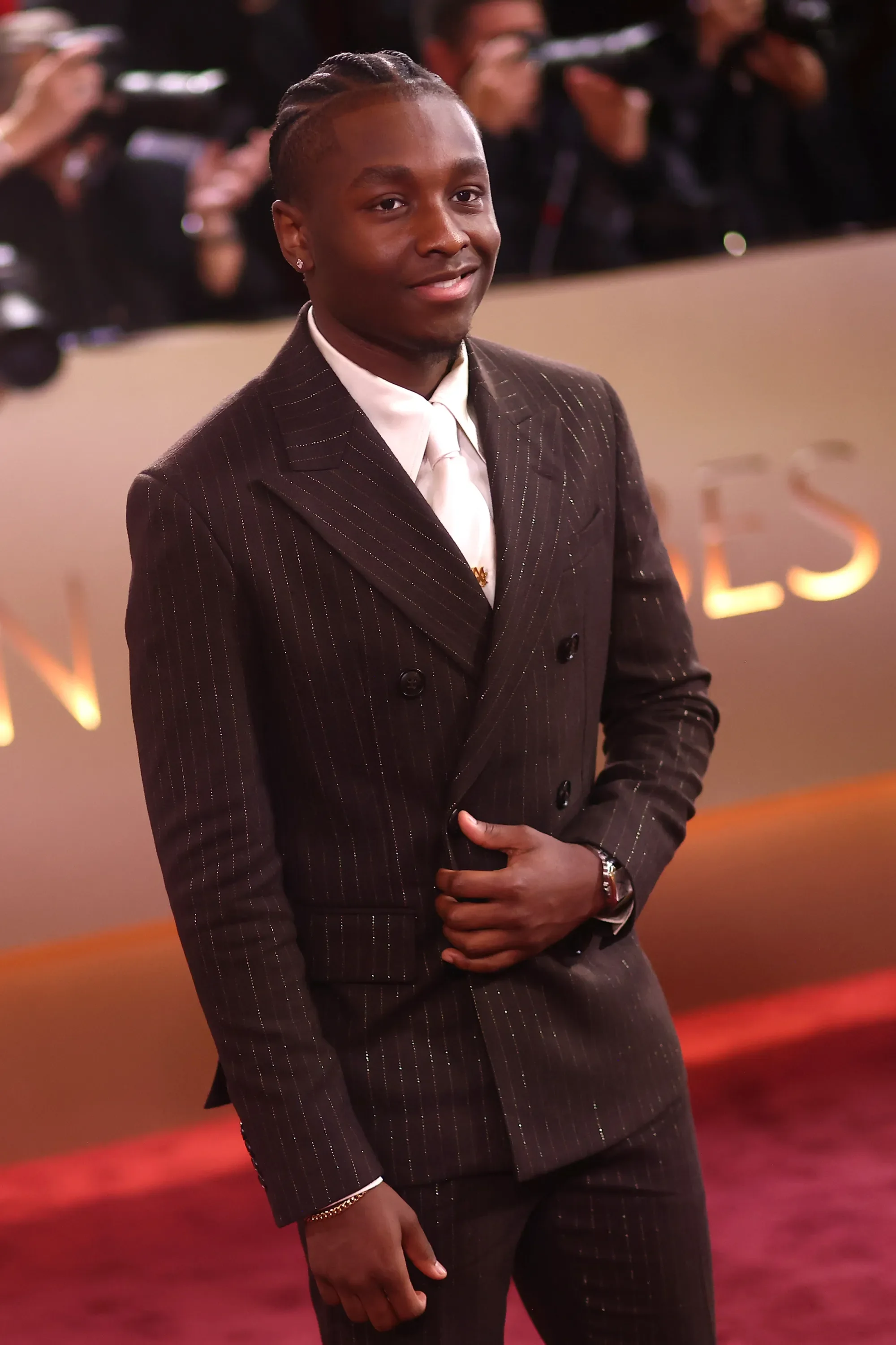 Miles Caton arriving at the 83rd Annual Golden Globes