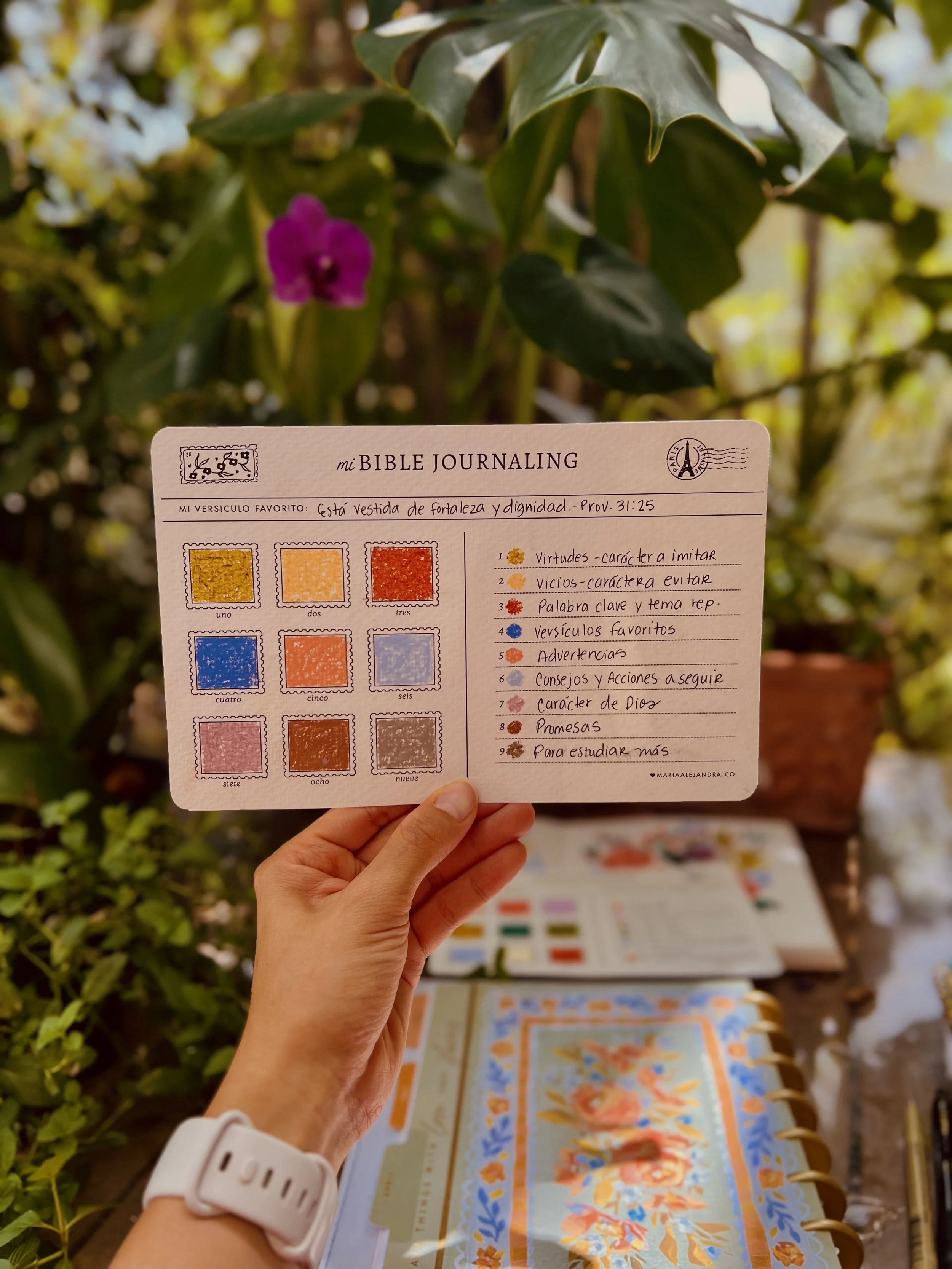 Tarjetas de Swatches para Bible Journaling & Arte — Imprimible PDF
