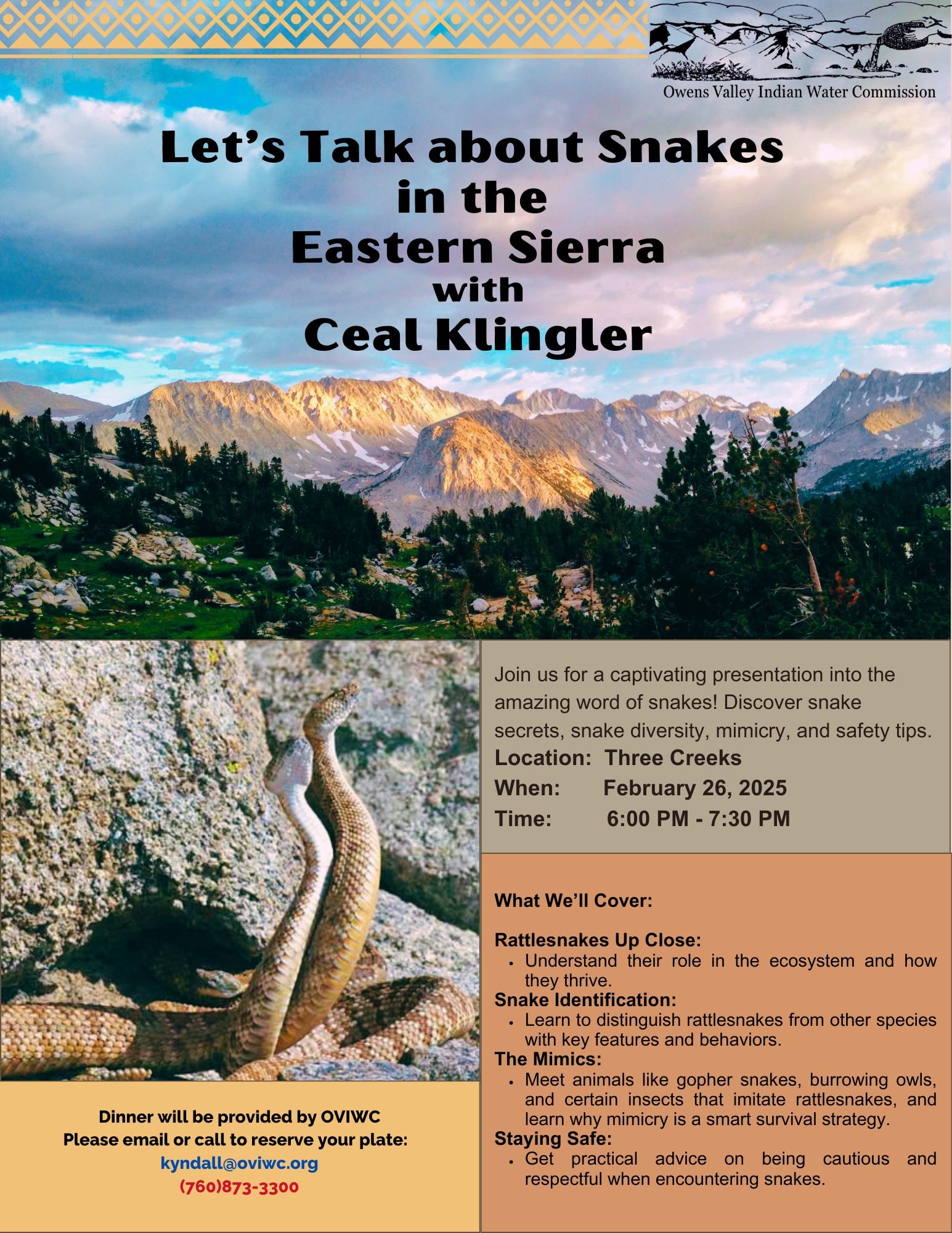 Let's Talk about Snakes in the Eastern Sierra
