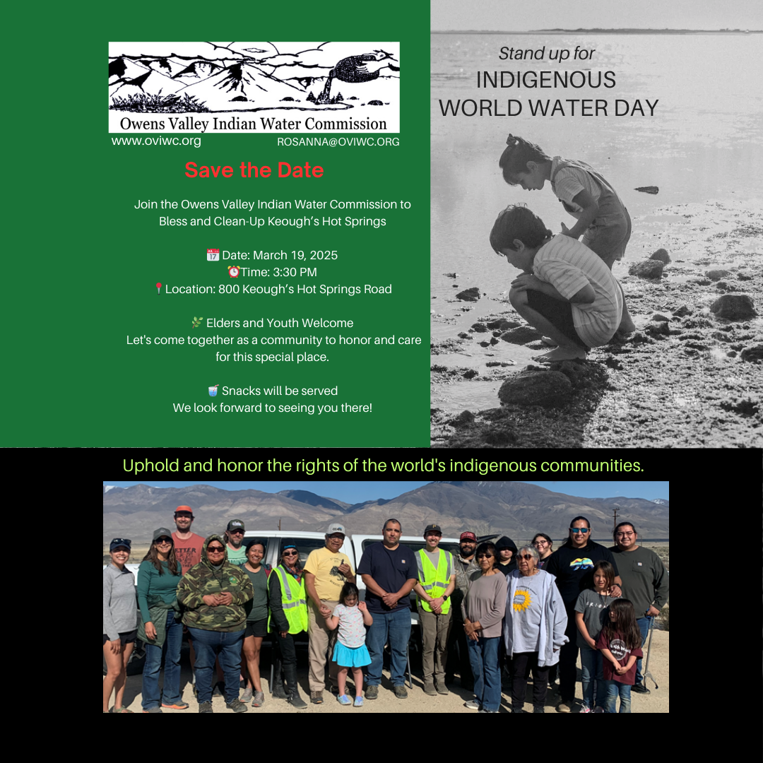 Join the Owens Valley Indian Water Commission to Bless and Clean-Up Keough's Hot Springs