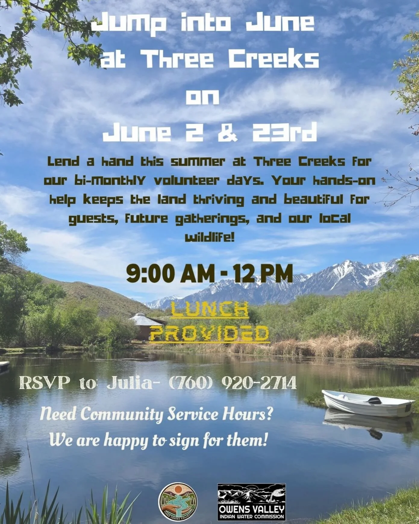 Volunteer Morning at Three Creeks!
Lend a hand this summer for our bi-monthly volunteer day, on June 23rd! Your hands-on help keeps our land thriving and beautiful for our guests, future gatherings, and our local wildlife!
9:00 AM-12:00 PM
Stick arou
