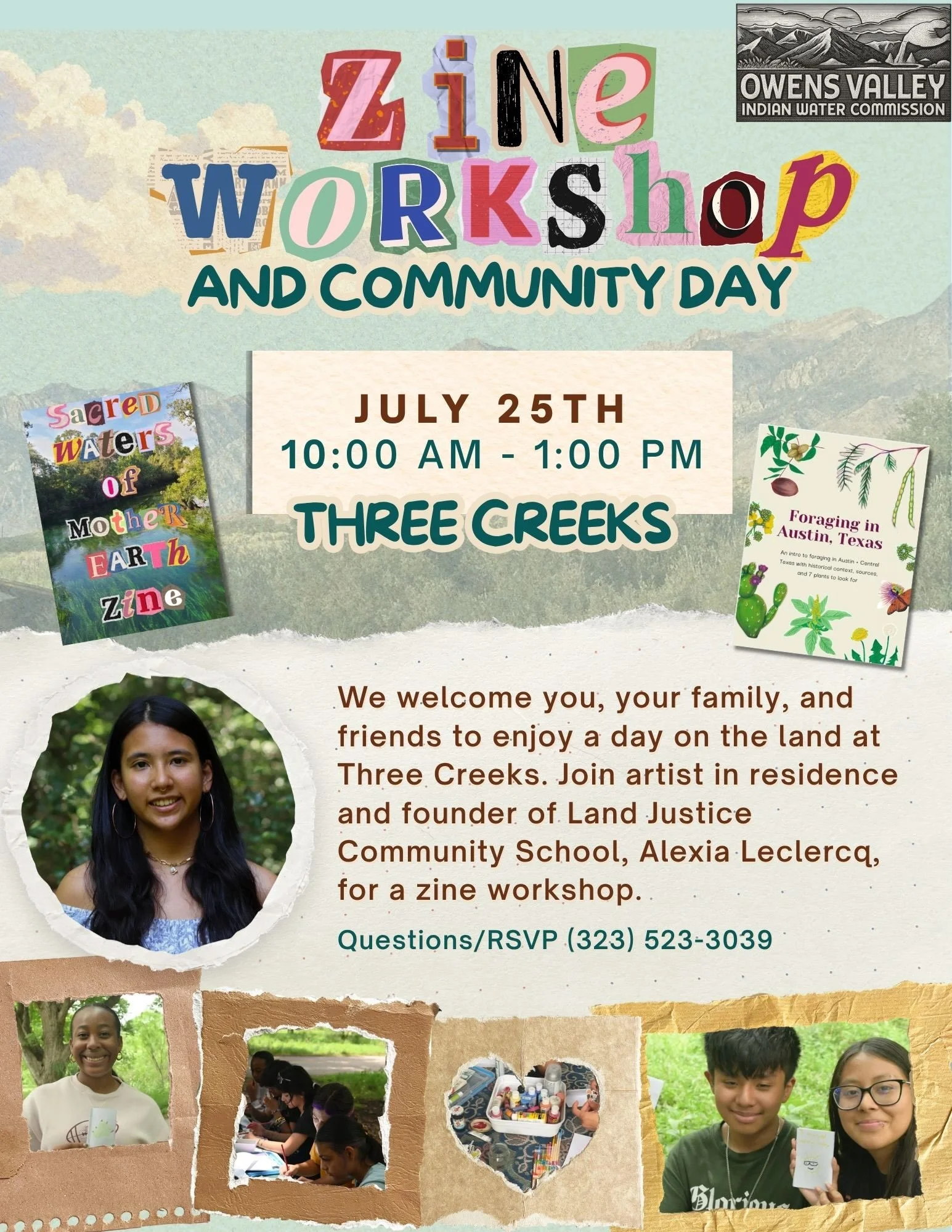 We&rsquo;ve been loving our monthly Community Days at Three Creeks, and this month we get to add something  special.

We&rsquo;re blessed to welcome @alexia.leclercq founder of Land Justice Community School, who will be leading a Zine Workshop focuse