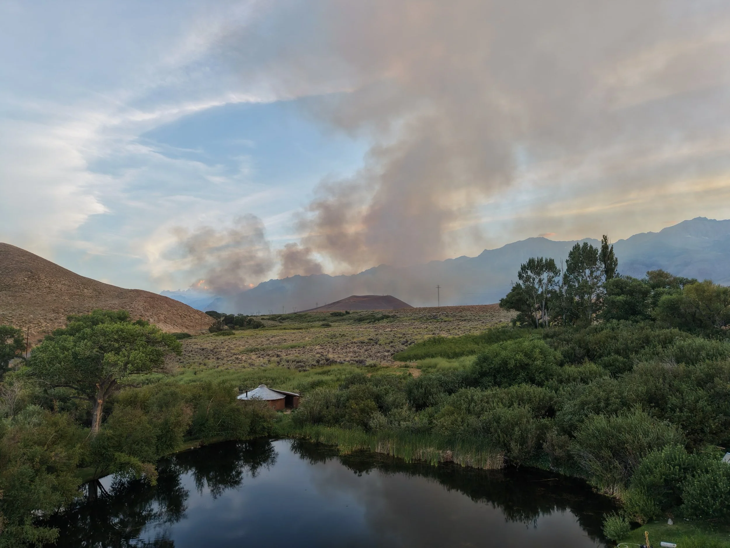 Fire Watch Update July 24th at 9:44pm. We are monitoring the situation, all is good on the land. We will evacuate if our safety is jeopardize. Thank you to all the prayers, the calls and the care. We are blessed by our community. 

Thank you to our f