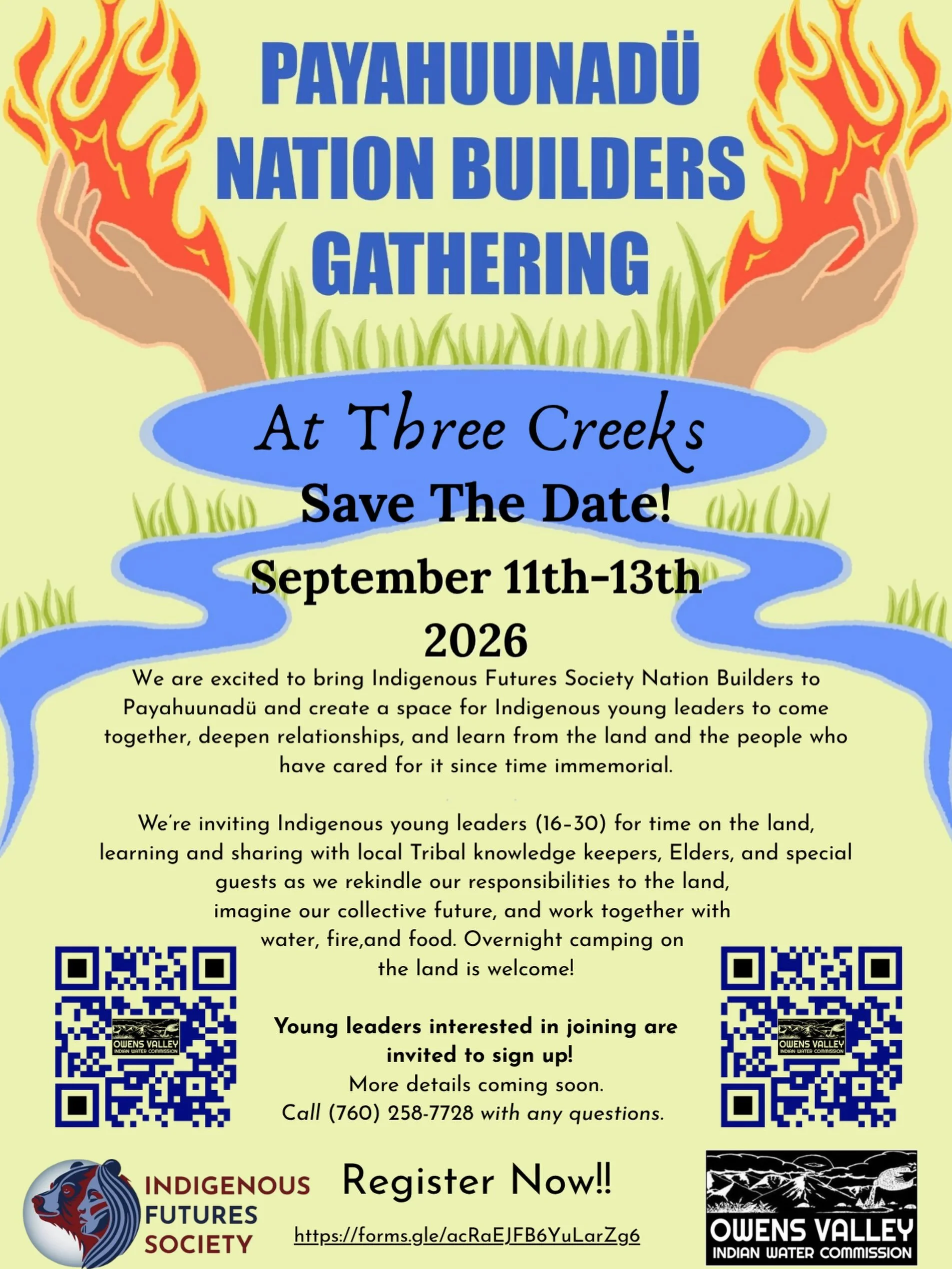 🌱 **Indigenous Futures Society: Nation Builders is coming to Payahuunad&uuml;!**

We&rsquo;re excited to gather Indigenous young leaders (ages 16&ndash;30) for time on the land, meaningful learning, and connection with local Tribal knowledge keepers