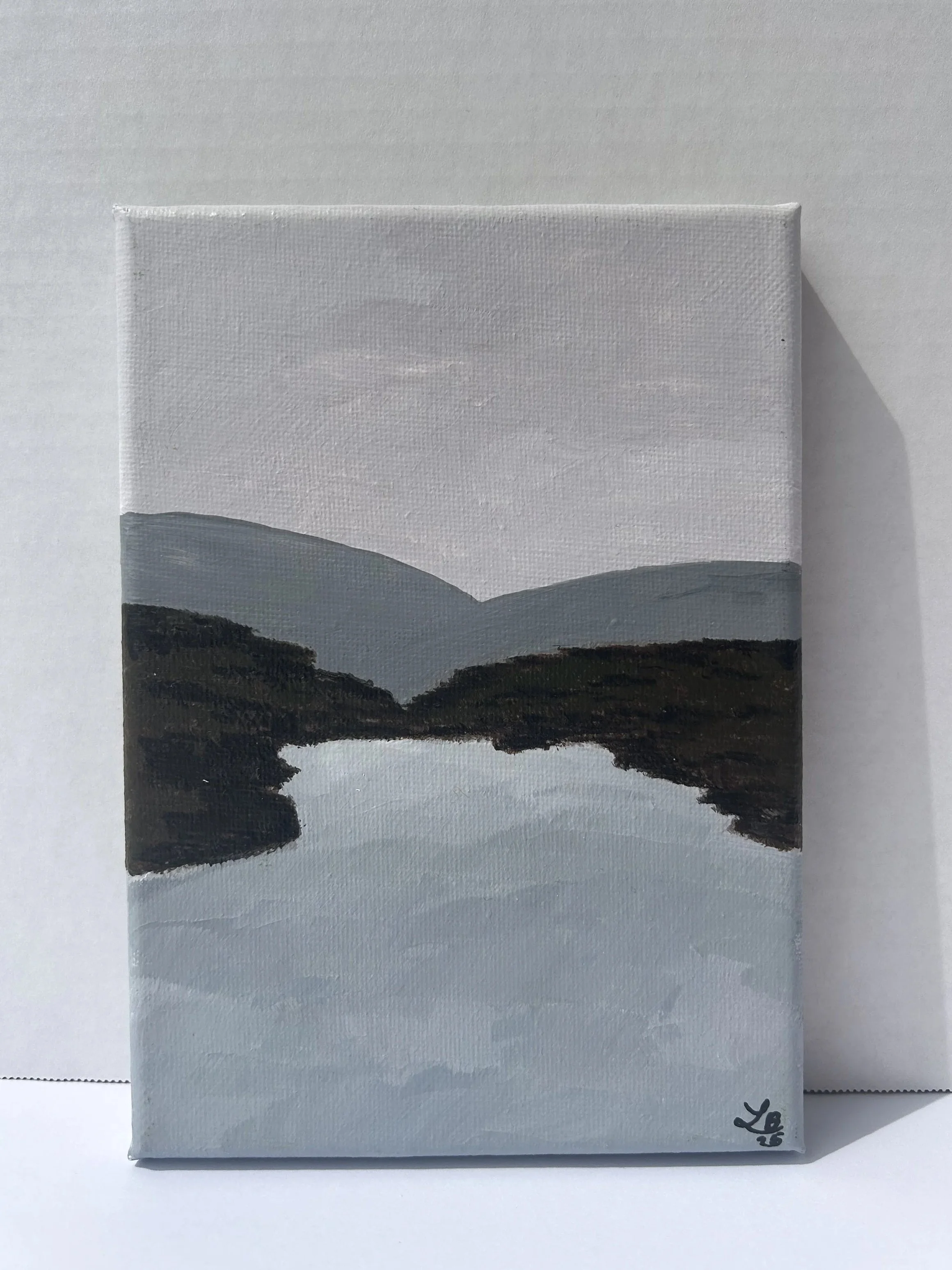 SOFT DISTANCE: Original Acrylic Painting, 5 x 7