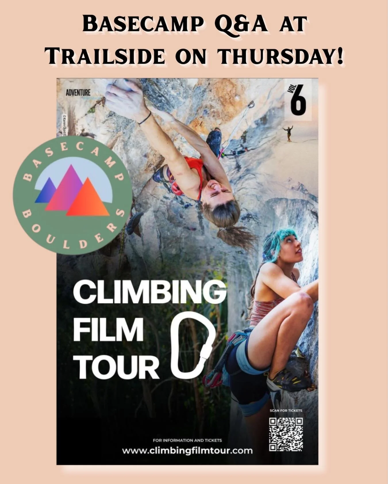 Have you wanted to know more about Basecamp? Want to share your thoughts and questions?? Join owner @thinklikeamtn and our fellow sponsors @carolinaclimberscoalition @mastgeneralstore and @foxmountainguides at @trailsidebrews this Thursday the 23rd a