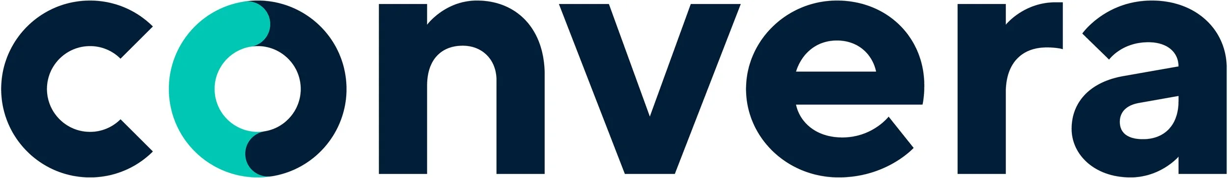 Convera logo with stylized text and a circular design element.