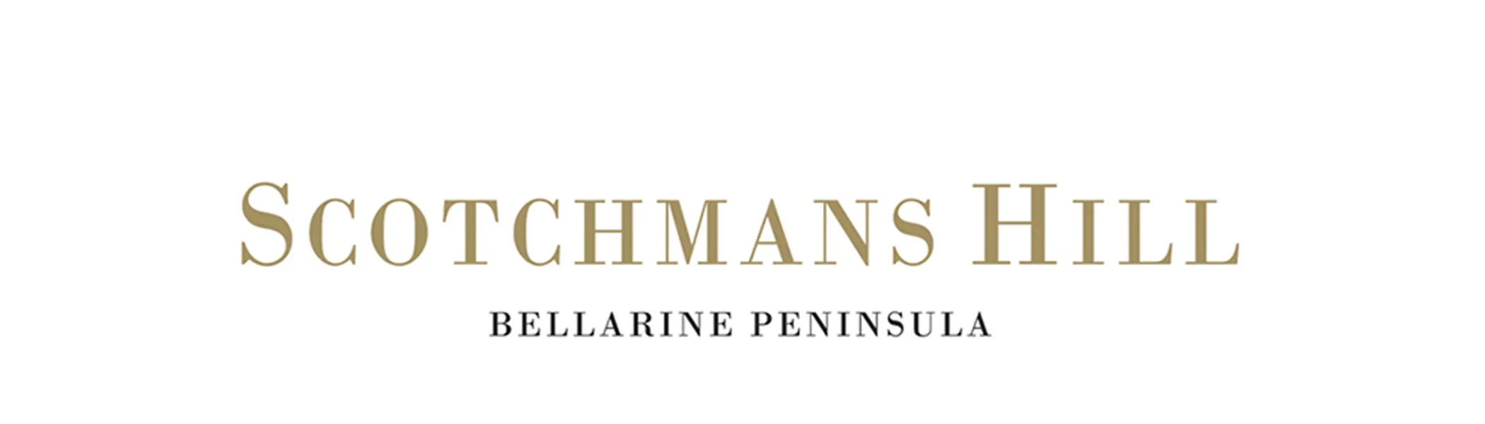 Logo with the text 'Scotchmans Hill' in large letters and 'Bellarine Peninsula' underneath, on a white background.