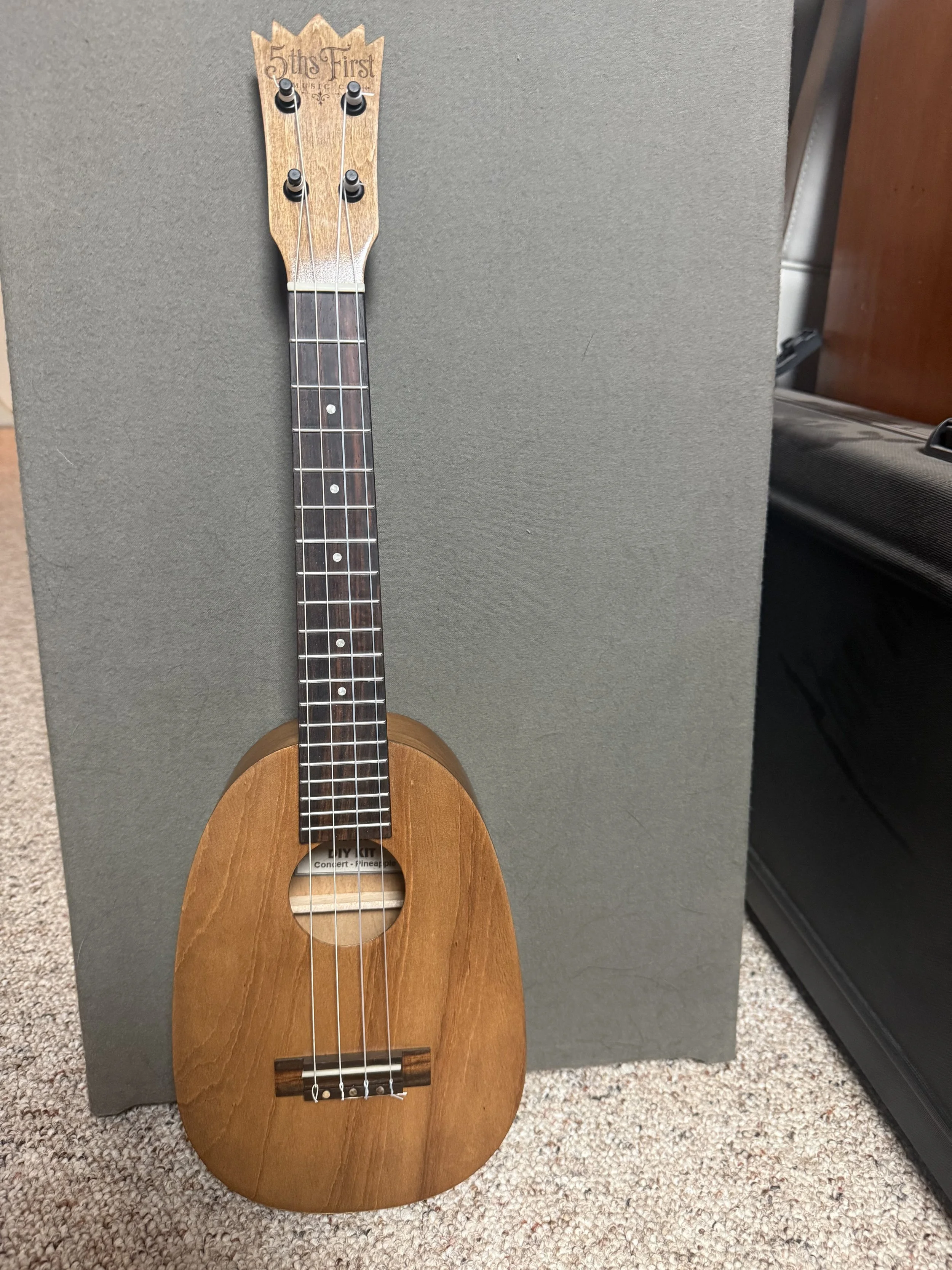 Custom Finished Pineapple Ukulele - Ohana PKC 5ths First  - Pre-Order deposit