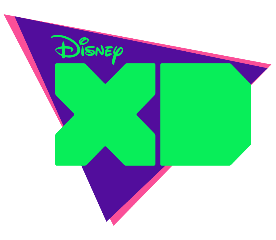 A colorful logo with the word 'Disney' in green script, and large green letters 'X' and 'O' with purple background and pink borders.