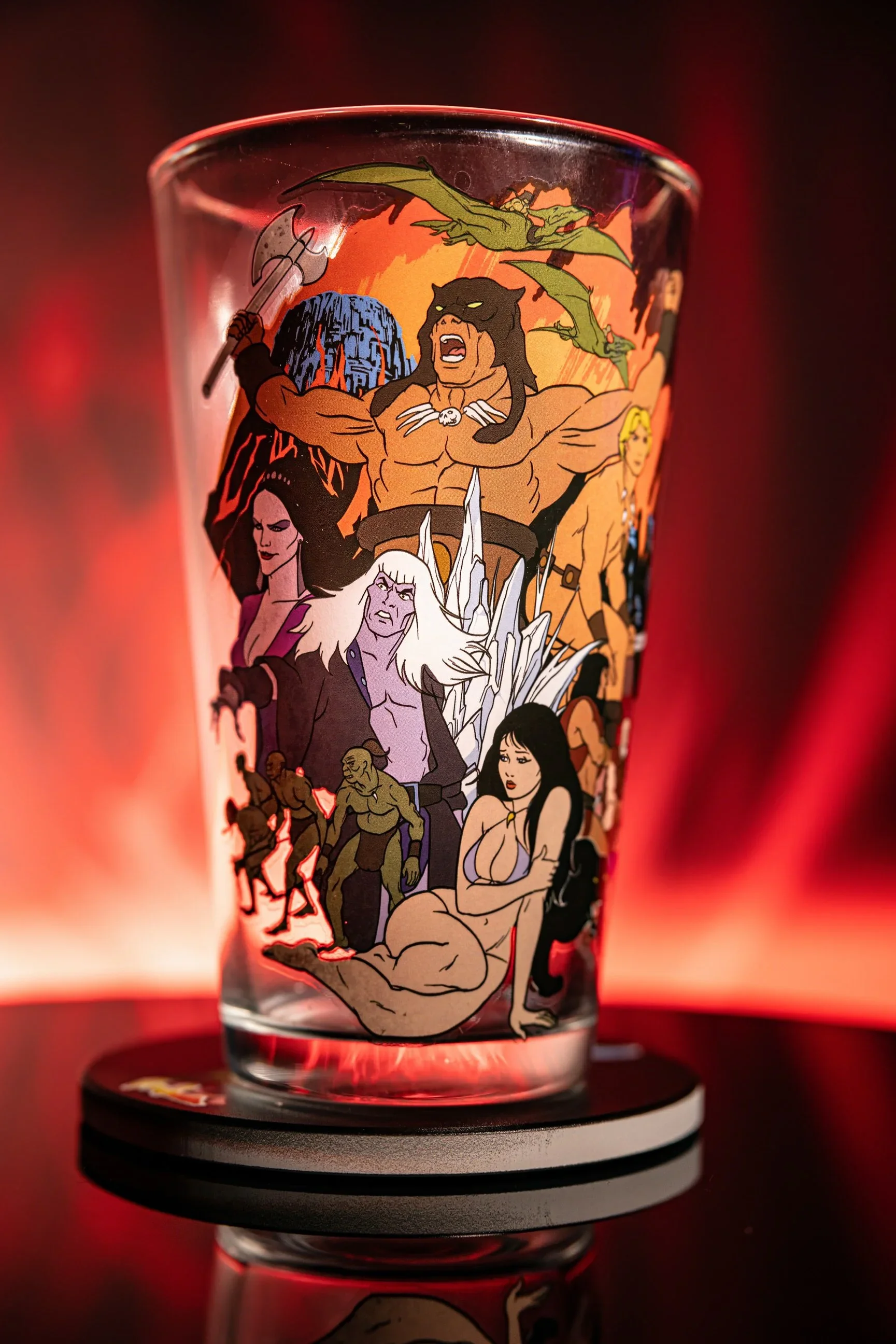 'Fire and Ice' glass from Frazetta Girls - Fire and Ice is a 1983 American animated dark fantasy adventure film directed by Ralph Bakshi. The film, a collaboration between Bakshi and the LEGEND Frank Frazetta, was distributed by 20th Century-Fox - Ph