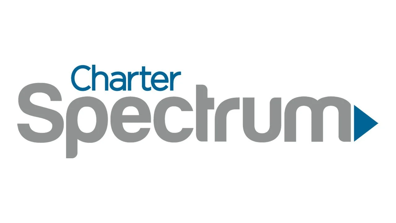Charter Spectrum logo with the company name in blue and gray text, and a blue arrow pointing to the right.