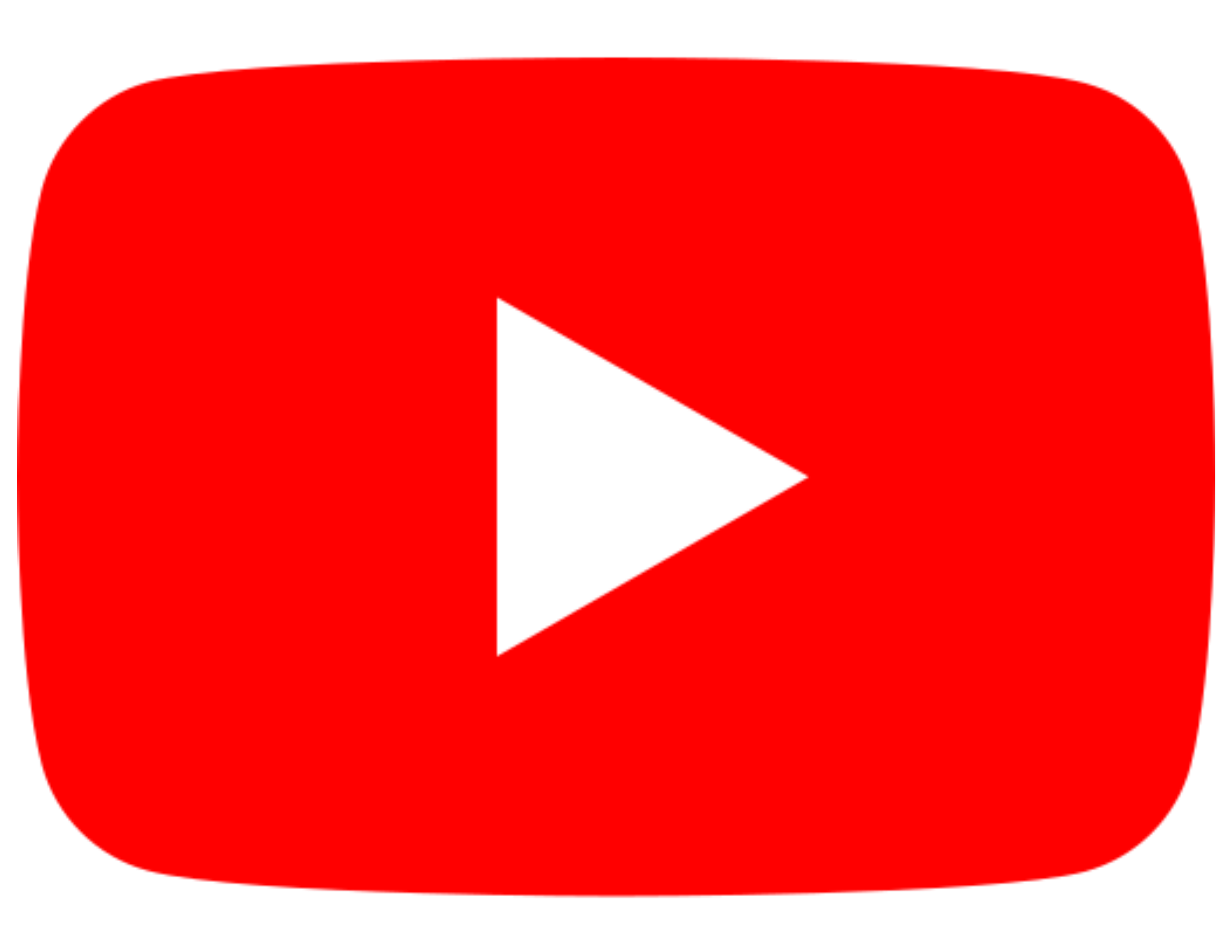 YouTube play button logo with red background and white triangle in the center.