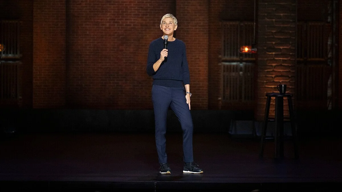 Ellen DeGeneres perfomring stand up
