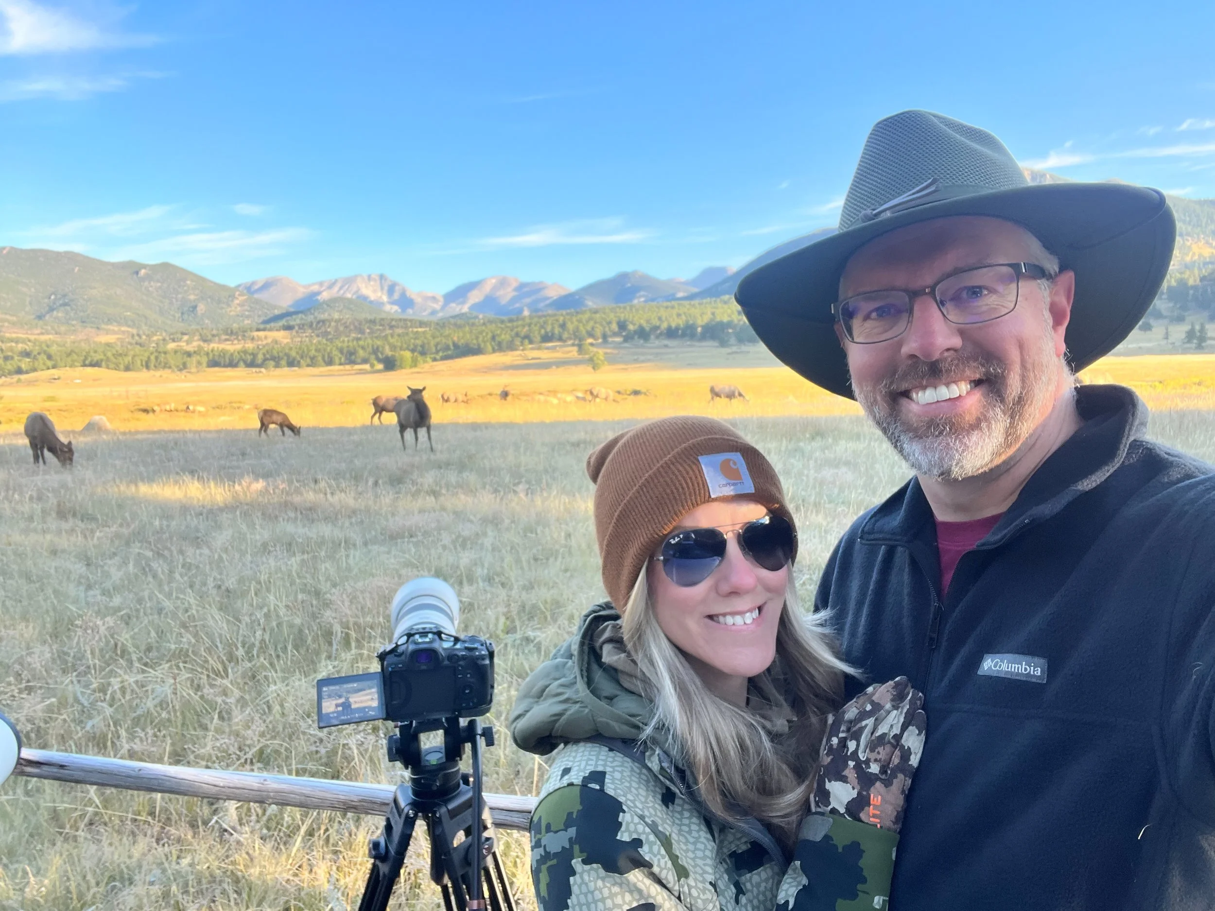 Loren and Alli filming elk