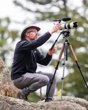 Loren filming elk in RMNP during the rut