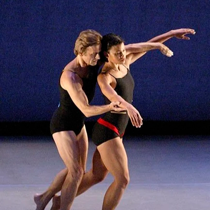 With Mikhail Baryshnikov in "Early Floating" by Erick Hawkins, WODP  2001  Photo by David Bazemore