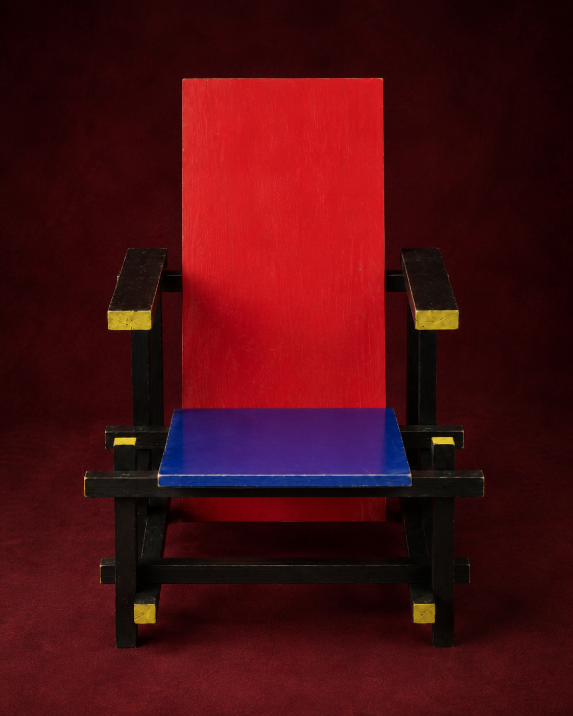 Gerrit Rietveld Red and Blue Chair Cassina edition 1973