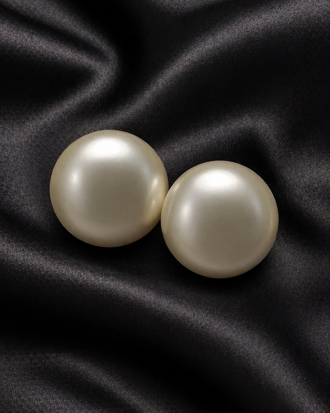 Vintage Marvella Button Pearl Clip on Earrings