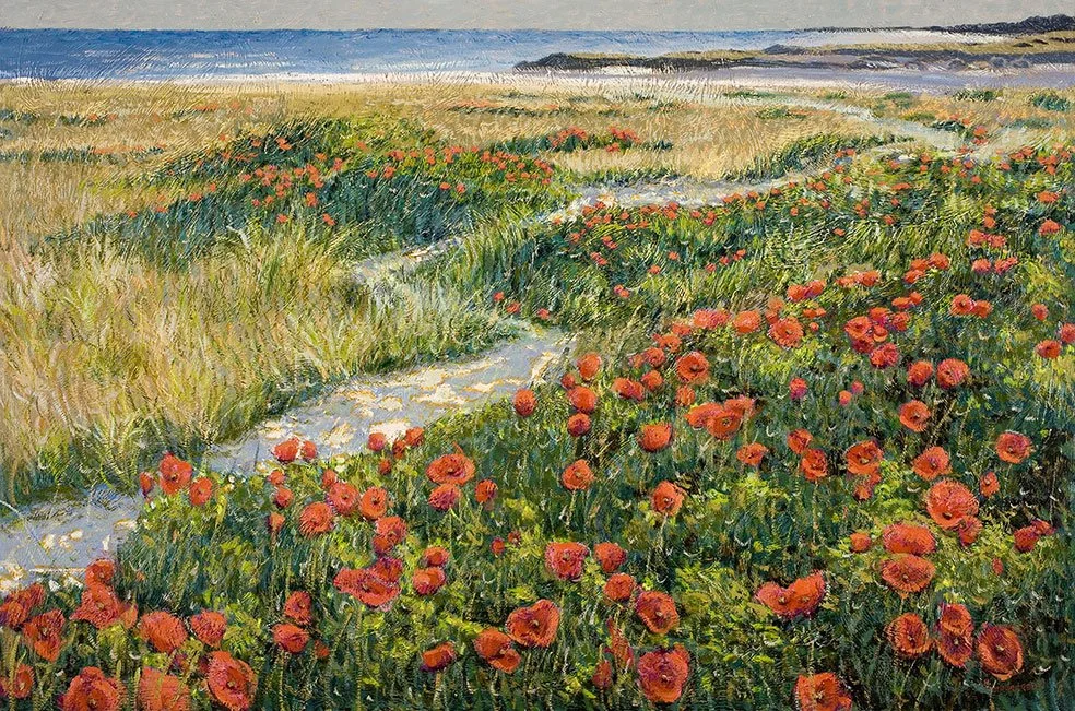Caminho de areia floridos, 100 x 150
