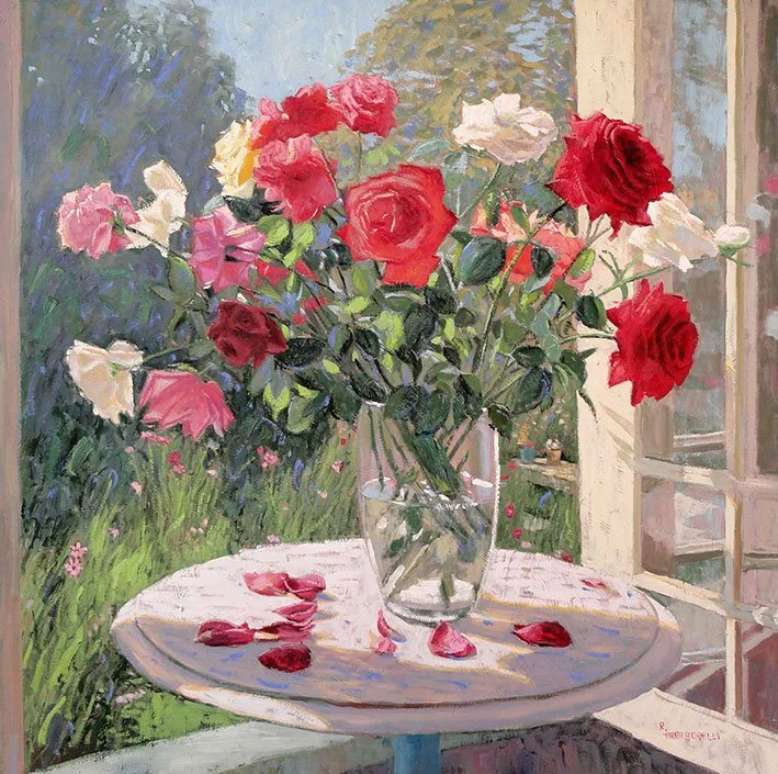 Rosas na janela, 100 x 100