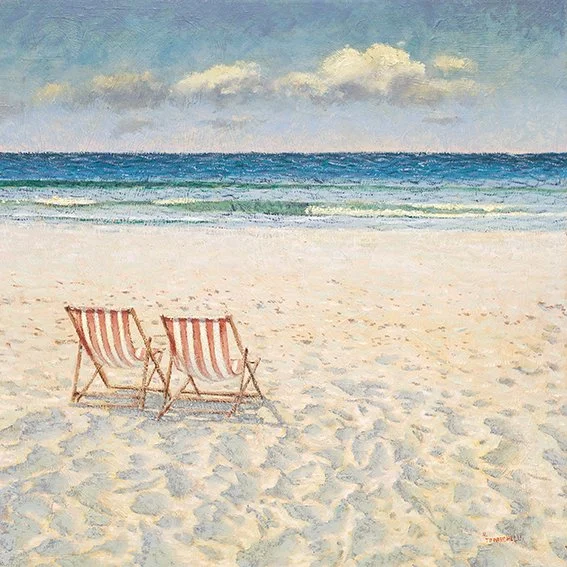 A praia e as cadeiras, 50 x 50