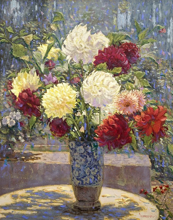 Bouquet de dálias, 100 x 80
