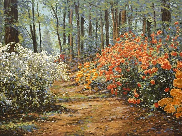 Caminho com azaléias, 90 x 120