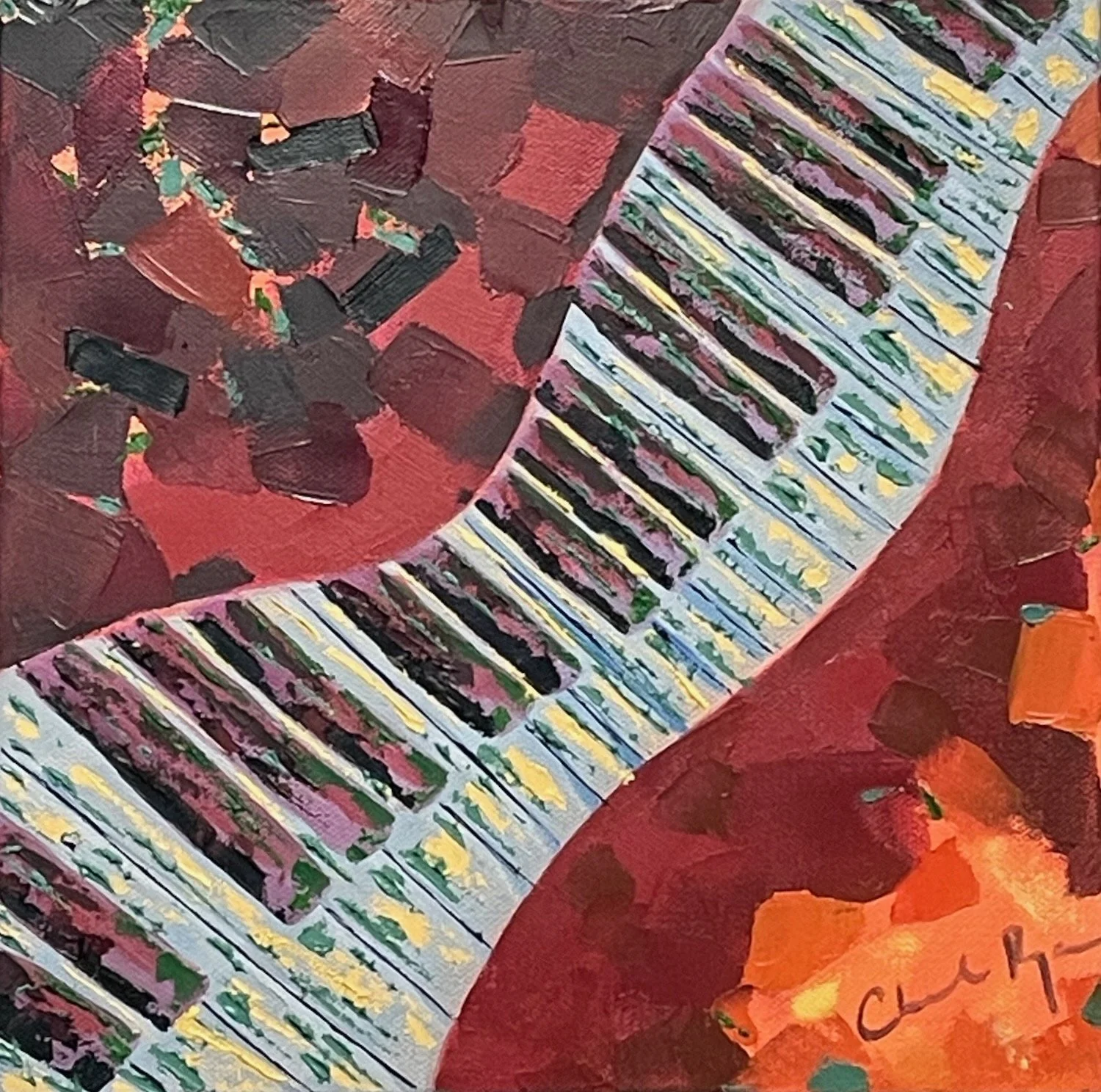 Flame 10" x 10"