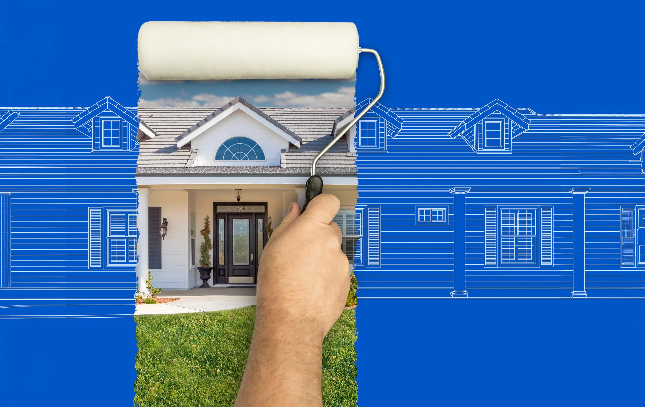 Painting, Fences and Lawn