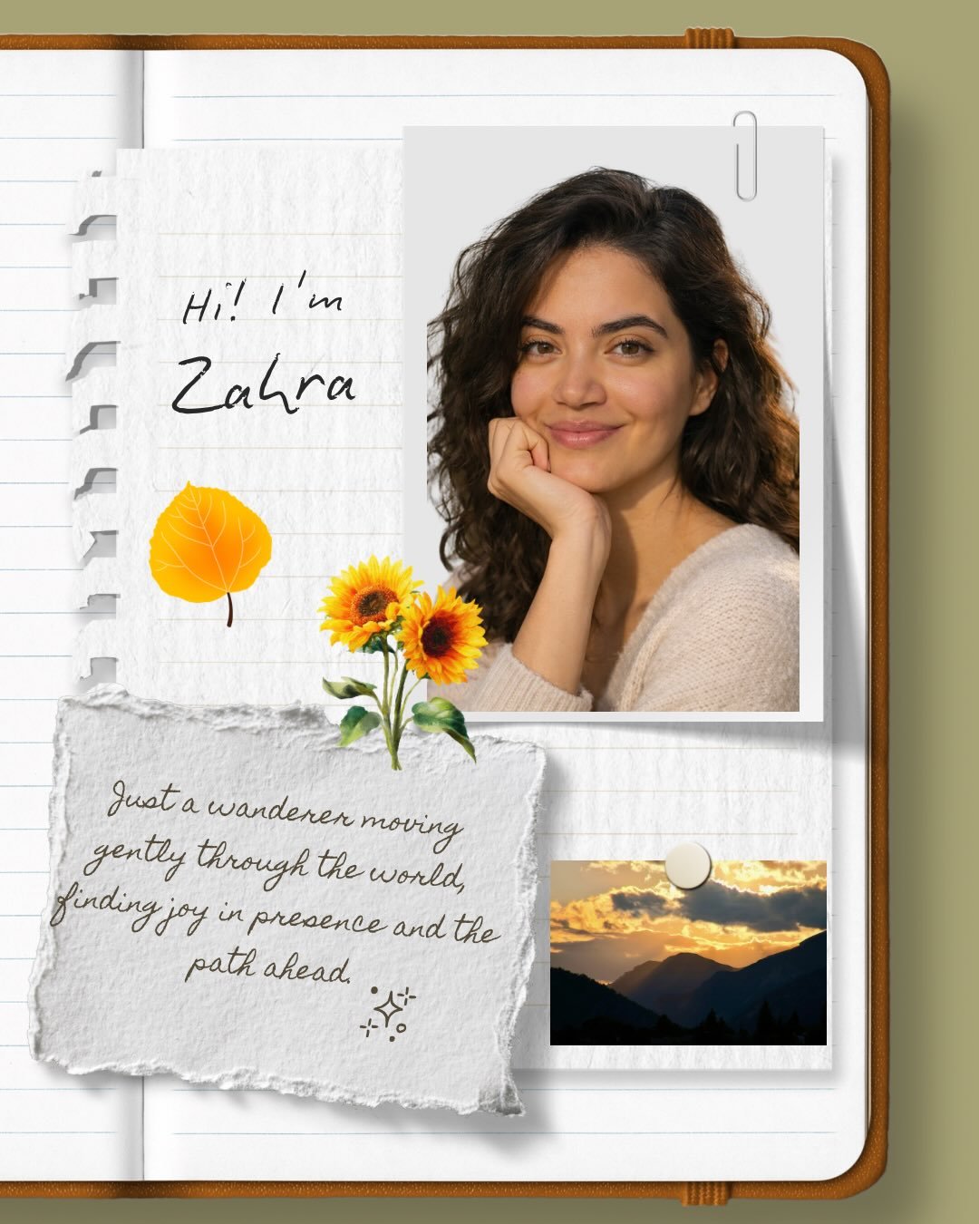 ☀︎ Meet the Founder ☀︎

Hi, I&rsquo;m Zahra.
Just a wanderer moving gently through the world, finding joy in presence and the path ahead.

I created this space to bring together all the skills I&rsquo;ve gathered over the years, as I continue my jour
