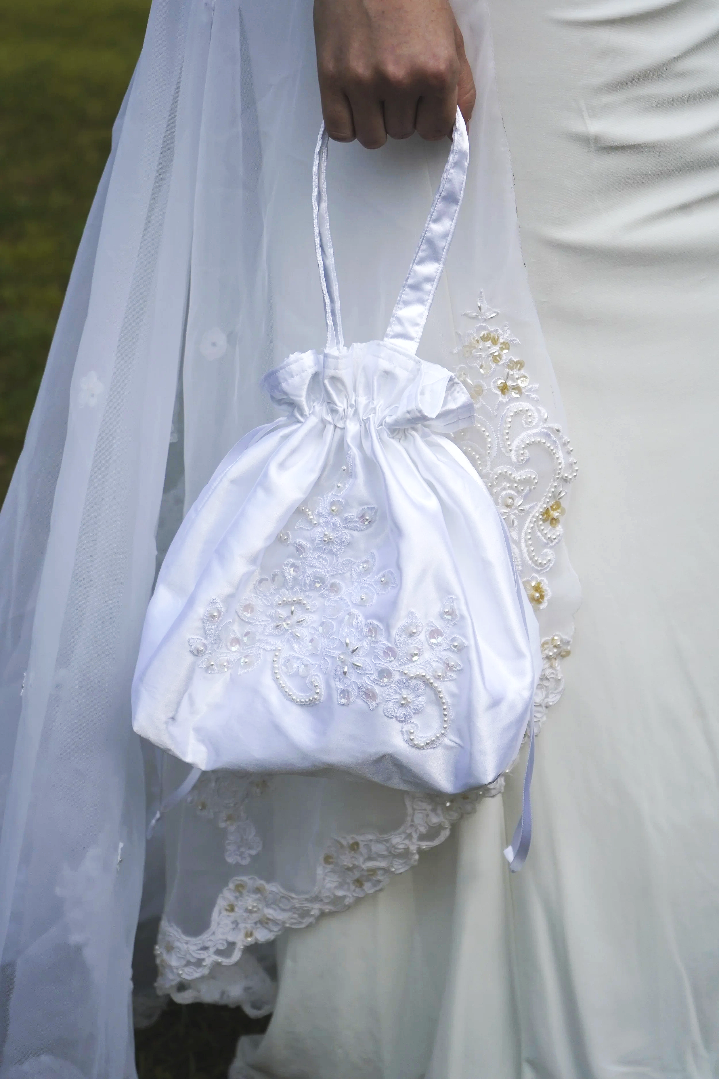 Wedding bag custom embroidery