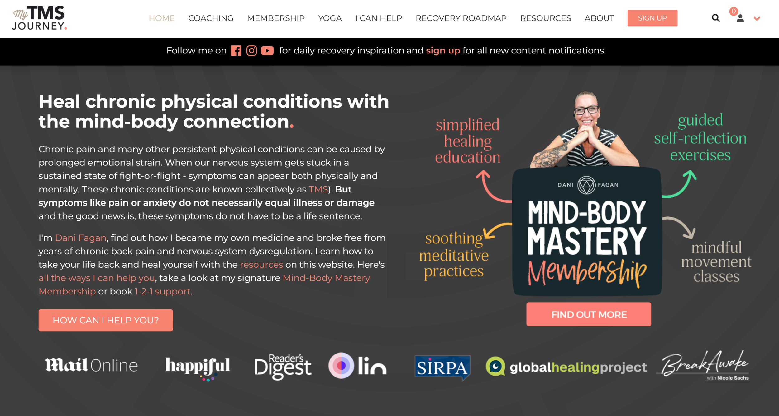 TMS journey Dani Fagan mind-body mastery