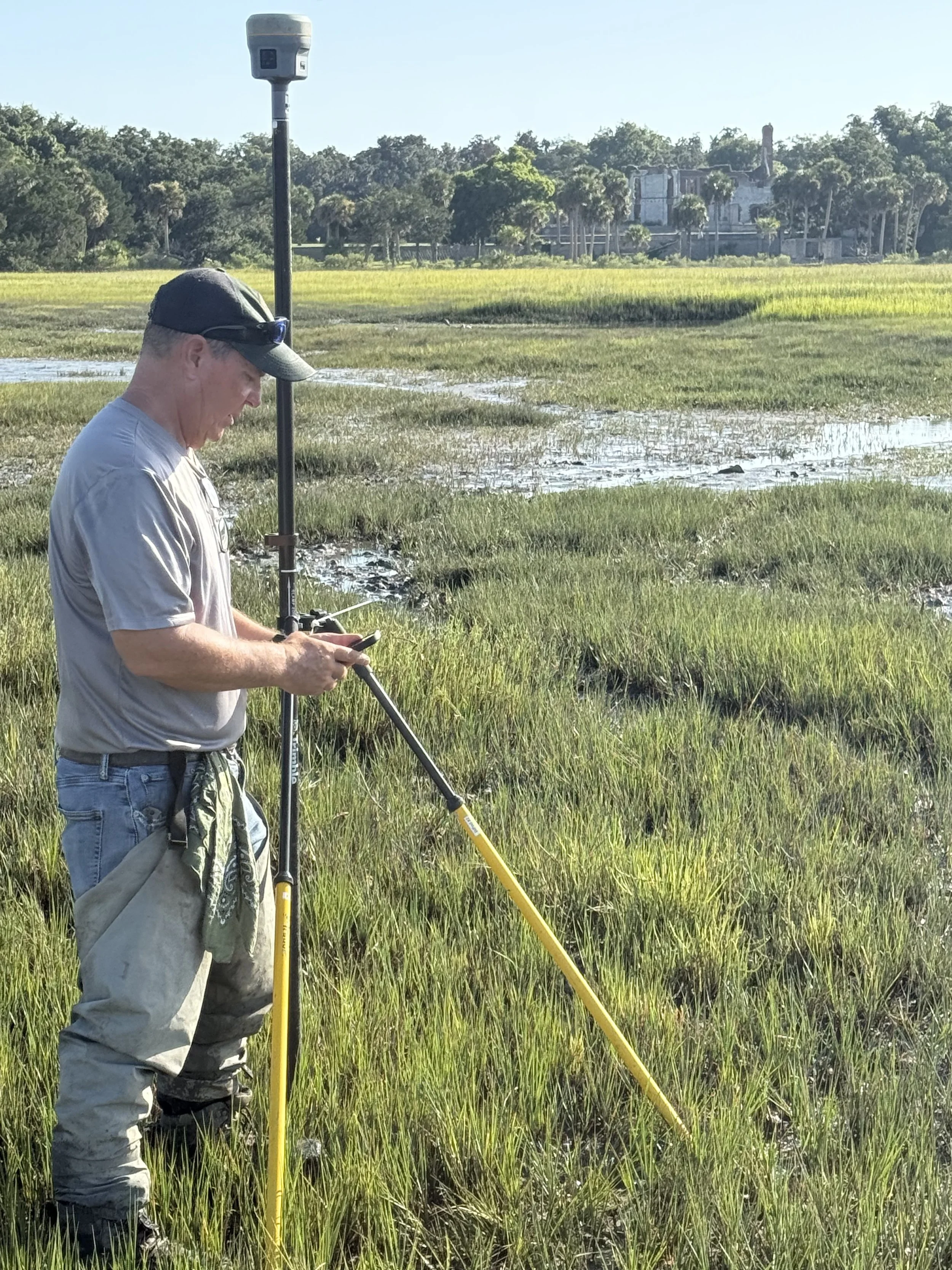 Coastal field monitoring in a marsh