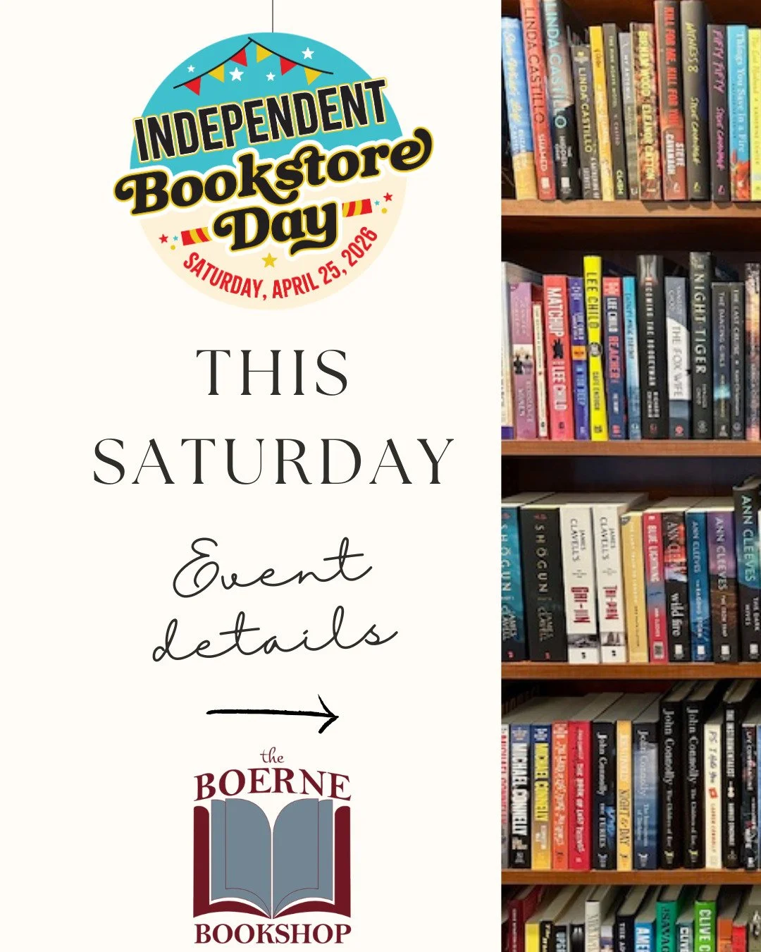 Thank you for choosing The Boerne Bookshop, for our browsing our shelves, for bringing friends, for sharing recommendations, and for making our shop feel alive every day. Your support helps build a place where ideas, connection, and creativity can th