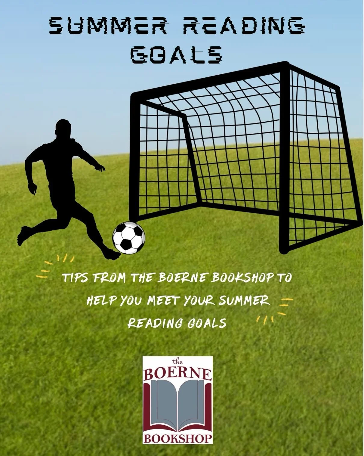 Need some help making those summer reading GOALS a reality? Don&rsquo;t worry! We&rsquo;ve got you covered! ⚽️🤞🏻📖 

&amp; don&rsquo;t forget to check out our FREE Youth Summer Reading Guide @ theboernebookshop.com