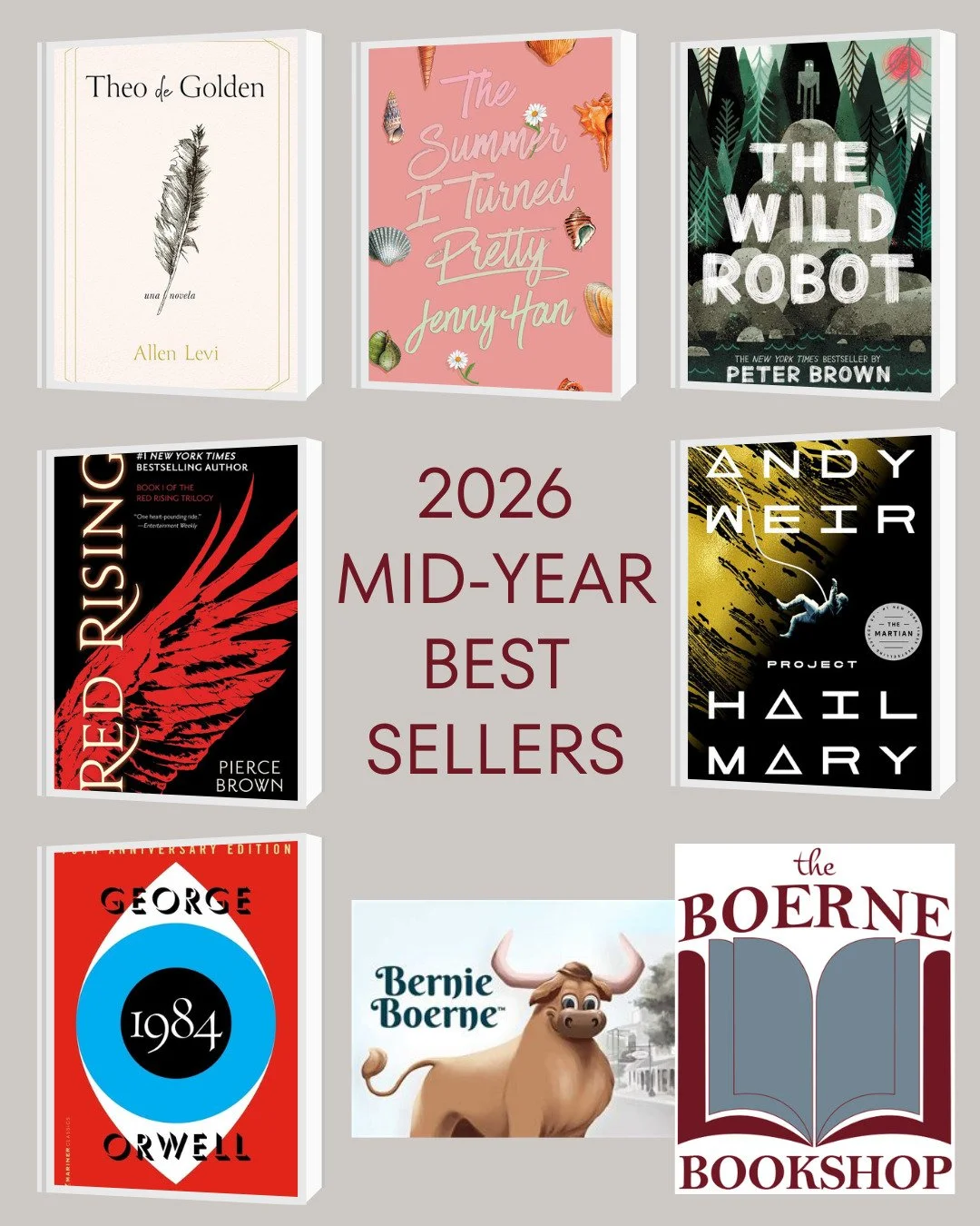 For our mid-year check-in, here are the Best Sellers in various genres.

Do you have any predictions for the second half of the year?

#midyearcheckin #bestsellers #theboernebookshop #goodbooks