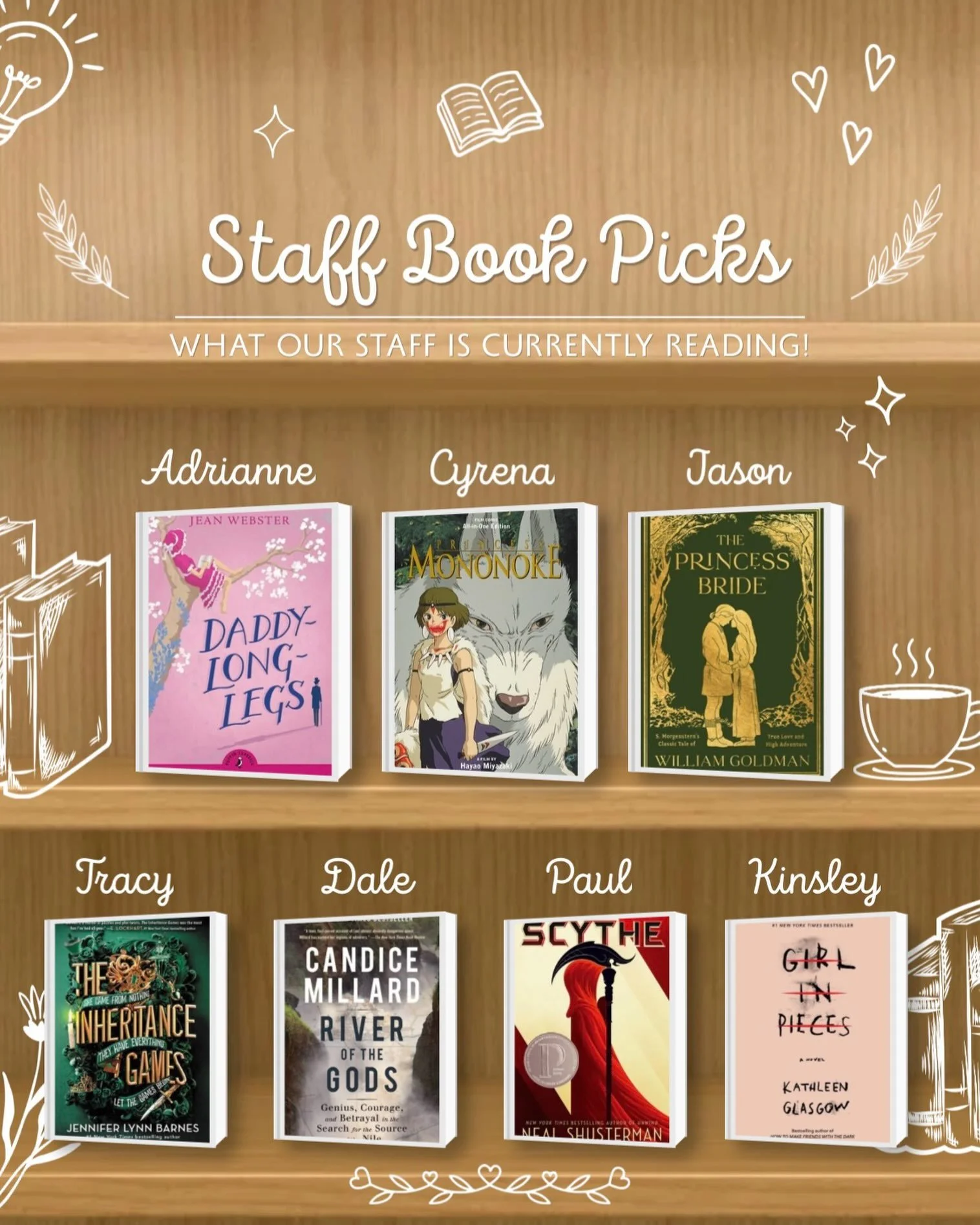 Here are some weekend book picks from our staff at The Boerne Bookshop to inspire your next read 📖✨ Have a great Saturday! We are open from 10-8 today!