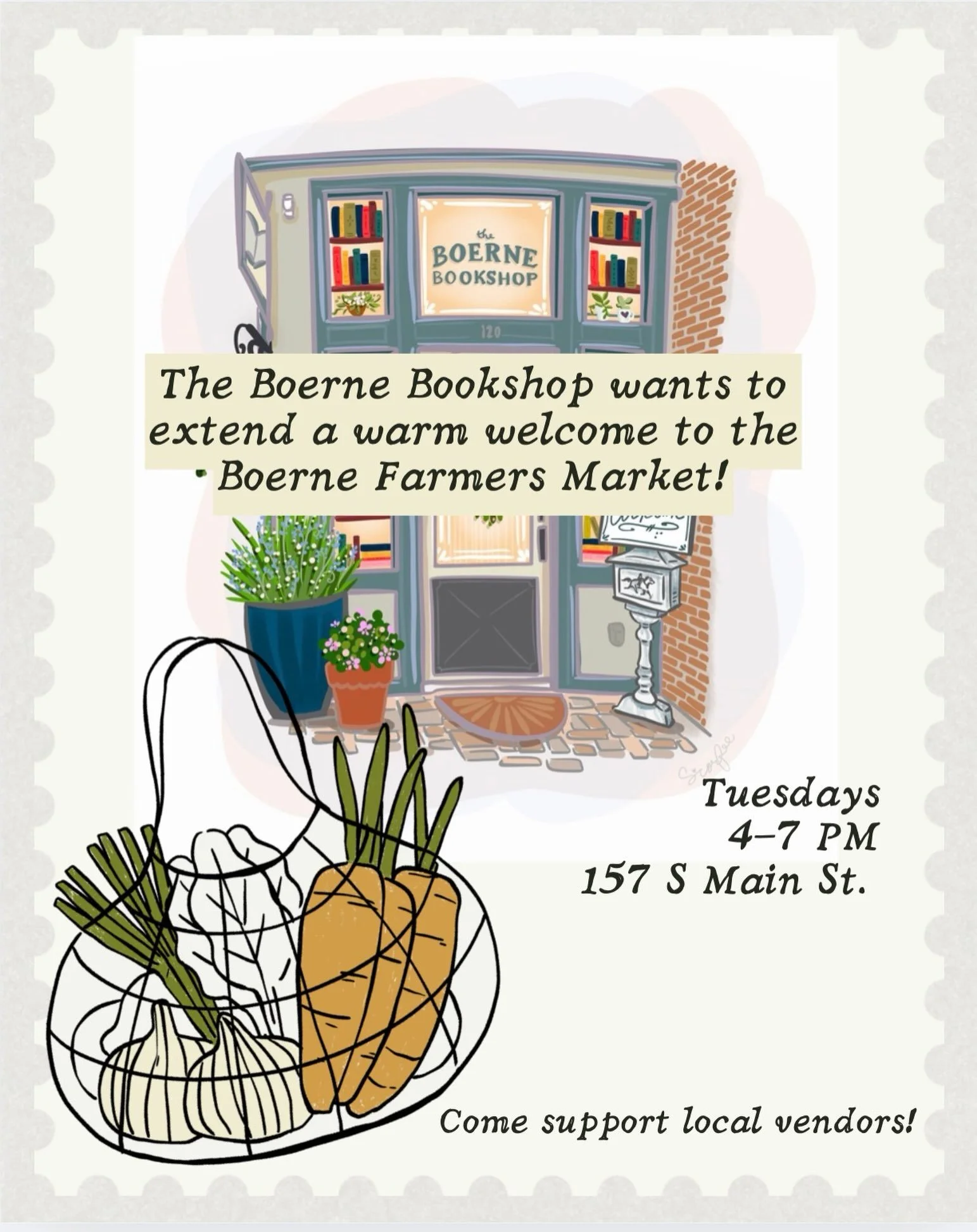 It looks like we are getting a new neighbor every Tuesday! Stop by for local goods &amp; a book, starting Tuesday 08/04 at 4 PM! @boernefarmersmarket 🌿
