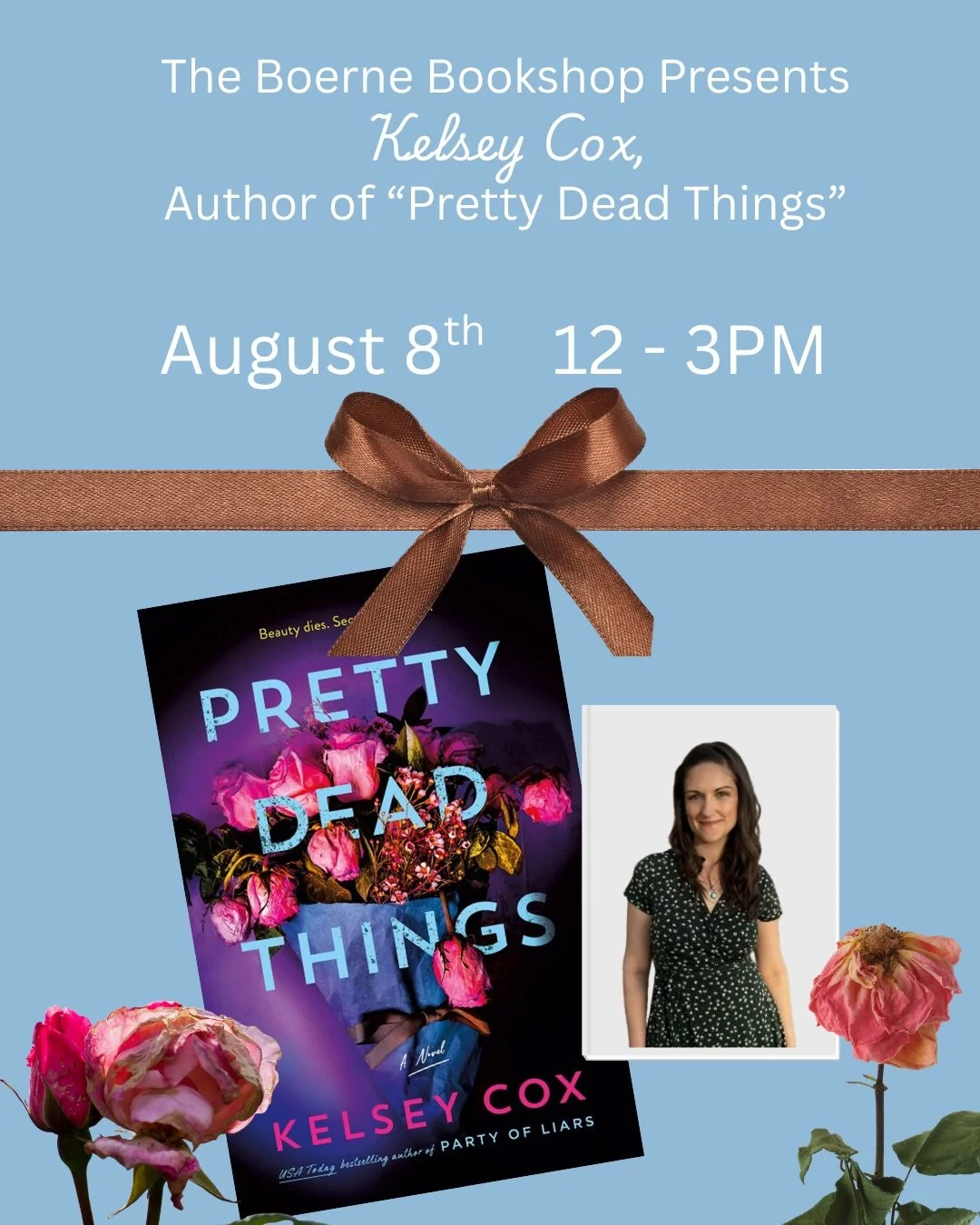 Reminder, this weekend we are hosting Kelsey Cox from Noon - 3PM. She's a delight.