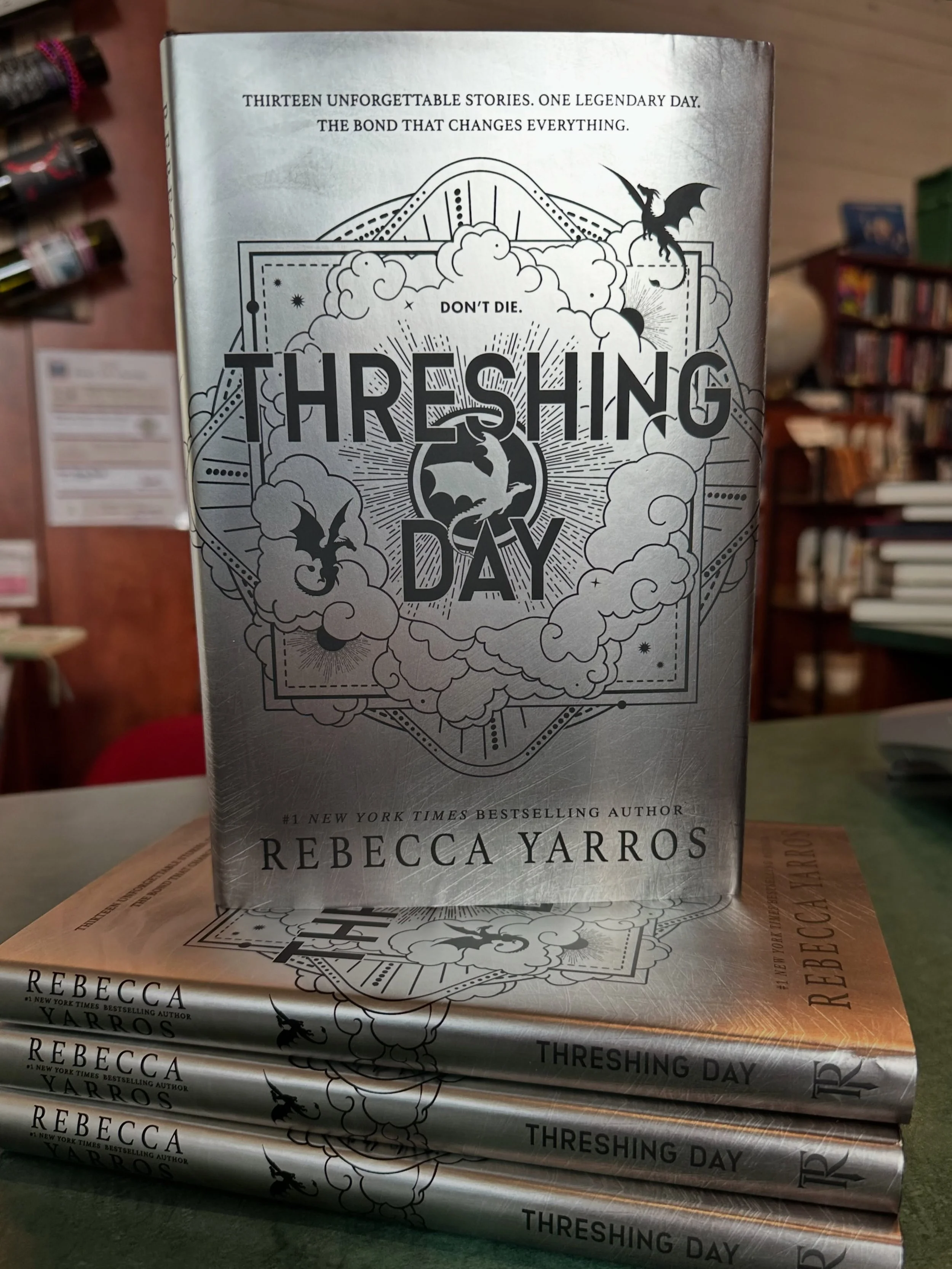 Happy Threshing Day to all who celebrate! 🐉

Come get your copy of the newest installment in Rebecca Yarros&rsquo;s Empyrean (Fourth Wing) series! 📚✨