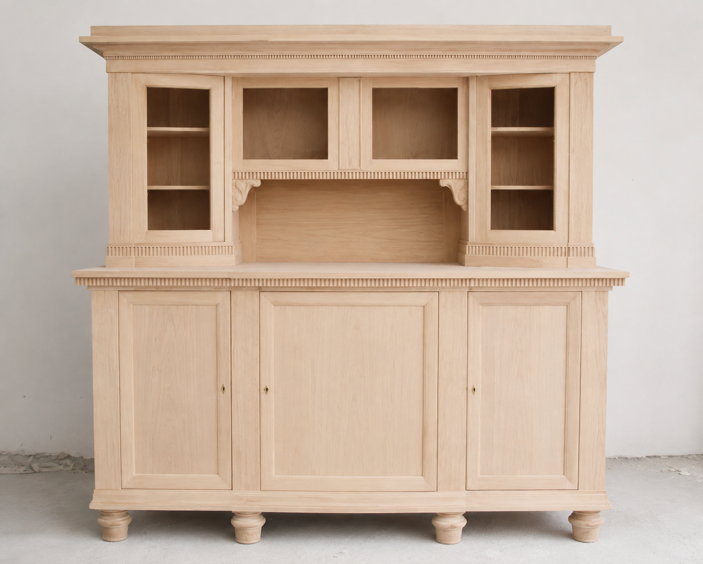 Newly built sideboard before the aging process