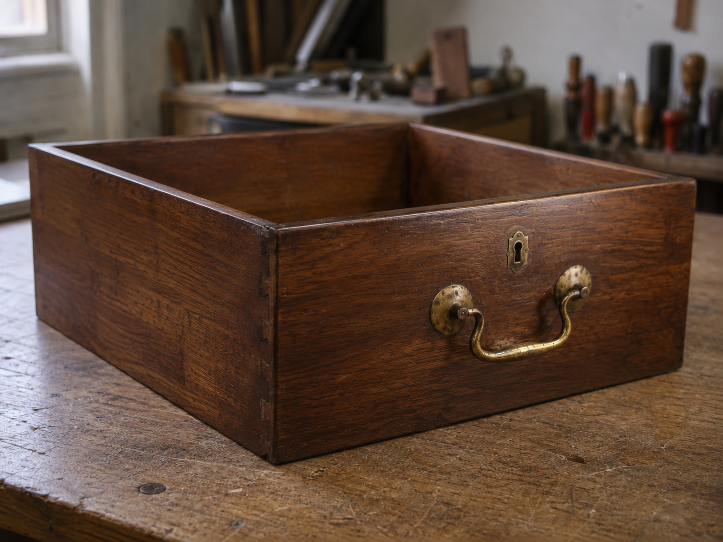 RESTORIUM freshly restored drawer
Freshly restored antique drawer with revived original finish