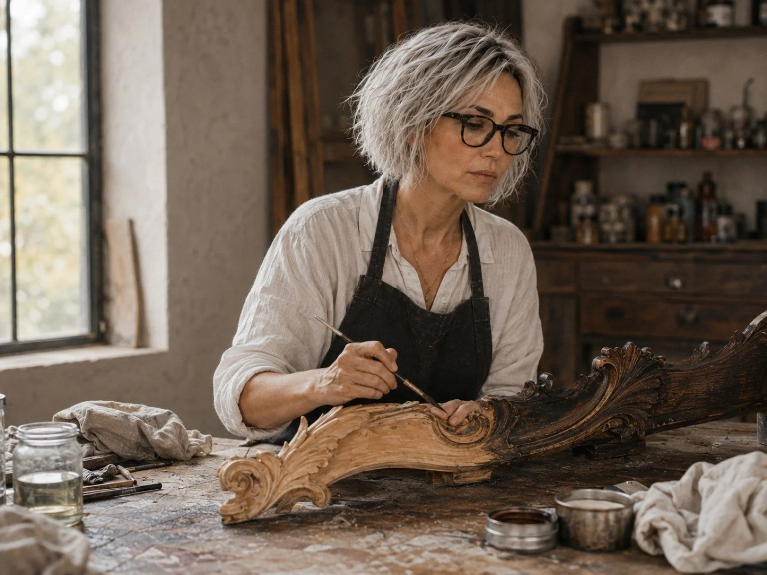 restoration of a wooden element
Restoration of a carved wooden element using traditional methods