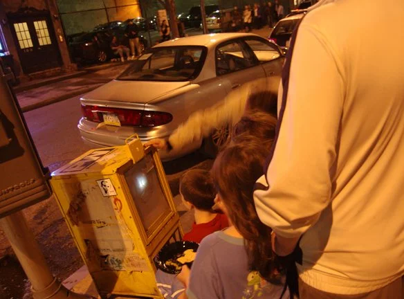 Projection system out of recycled materials